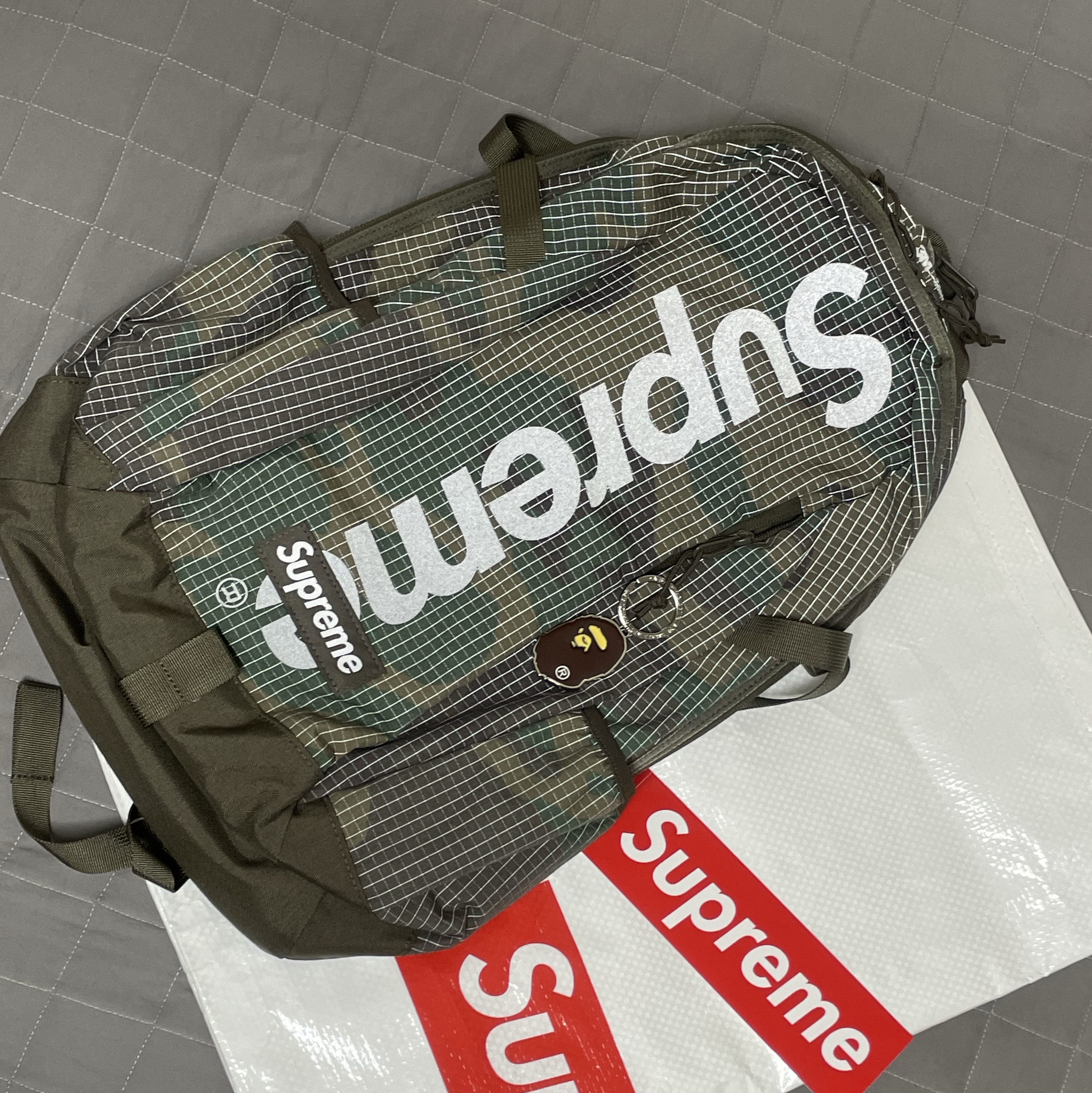 Supreme Backpack Woodland Camo - 24SS 착용 스타일