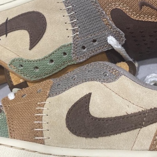 Jordan 1 x Zion Williamson Retro Low OG Flax and Oil Green 착용 스타일