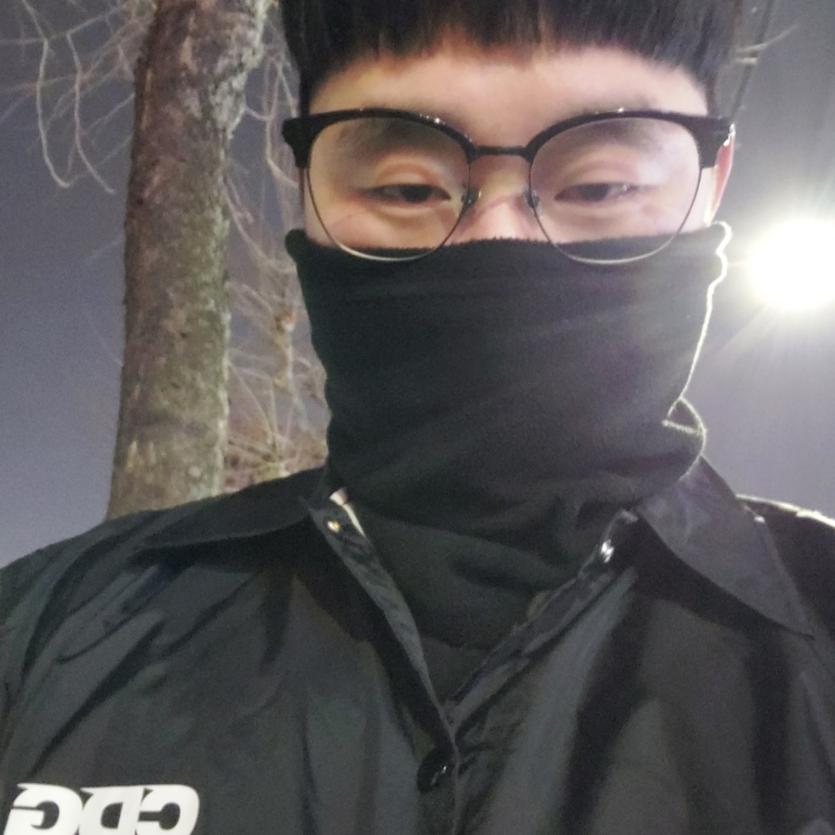 CDG Coach Jacket5 Black 착용 스타일 - 1