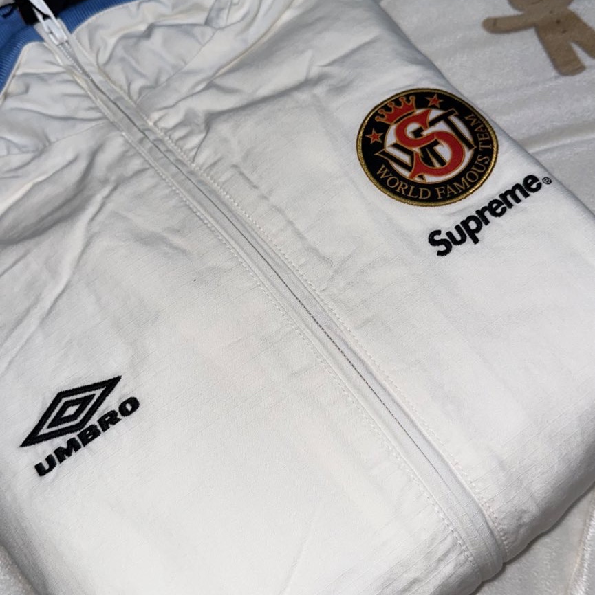 Supreme x Umbro Cotton Ripstop Track Jacket White - 23FW 착용 스타일 - 1