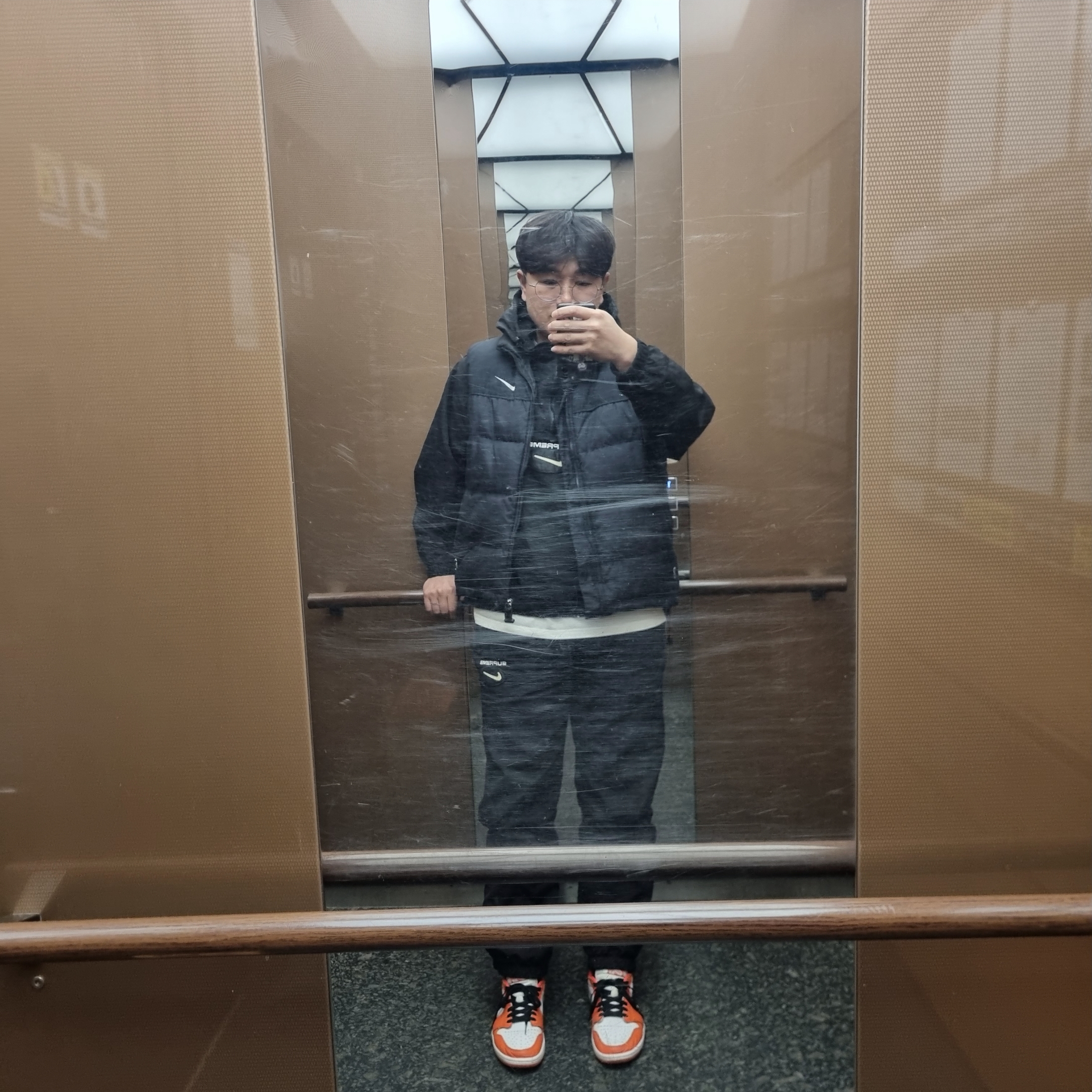 Supreme x Nike Jewel Reversible Ripstop Anorak Black - 20FW, Supreme x Nike Jewel Reversible Ripstop Pants Black - 20FW 착용 스타일