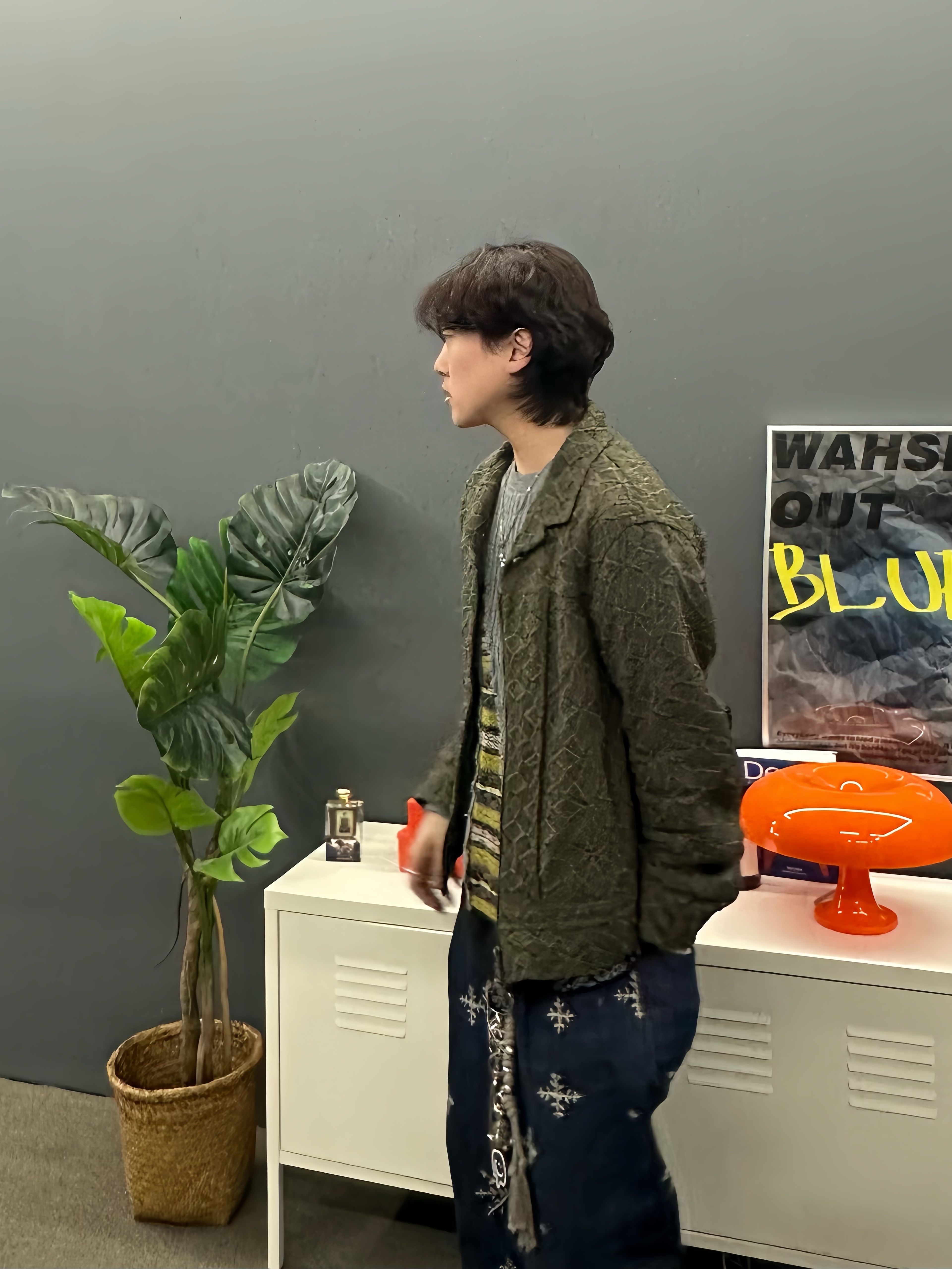 Kapital 14 oz. Denim Snow Pattern Embroidery 5P TH Straight Pants Indigo, [KREAM 단독] ADSB Andersson Bell Macaron Intarsia Cardigan Khaki 착용 스타일 - 2