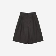 Amomento Two Tuck Wide Shorts Charcoal