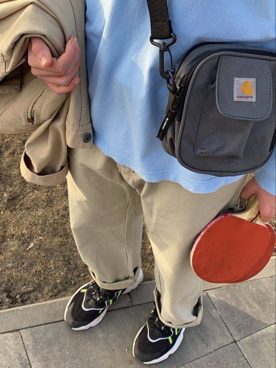 Carhartt WIP Essentials Bag Blue 착용 스타일