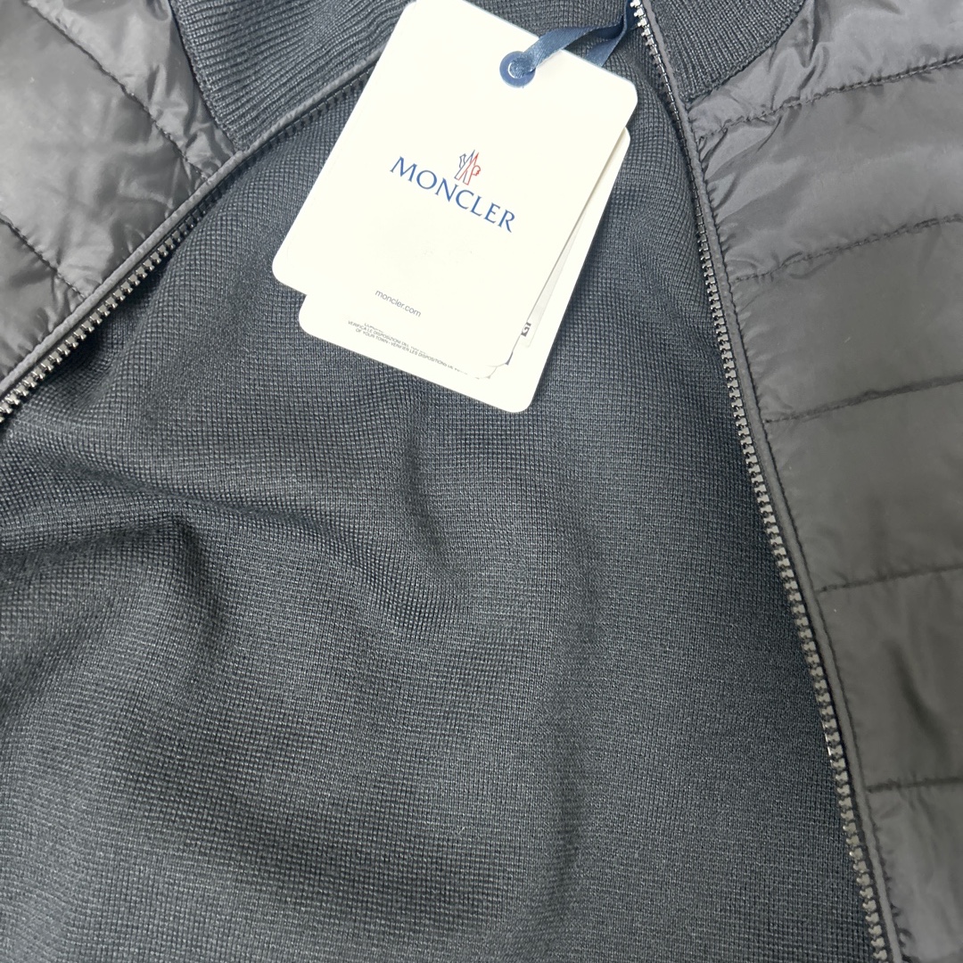 Moncler Padded Wool Cardigan Black - 23FW 착용 스타일
