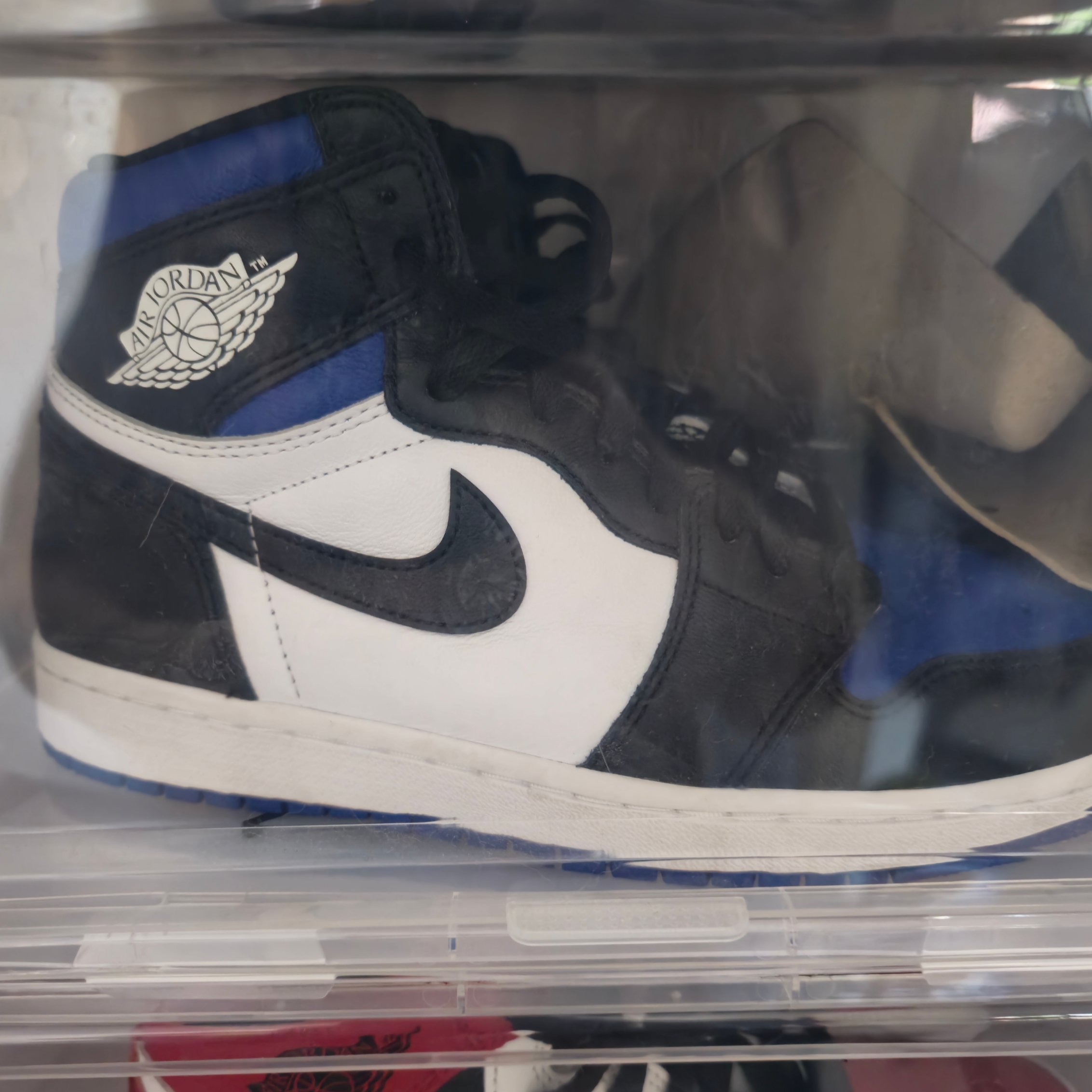Jordan 1 Retro High OG Royal Toe, [KREAM 단독] ADSB Andersson Bell Macaron Intarsia Cardigan Black 착용 스타일 - 1