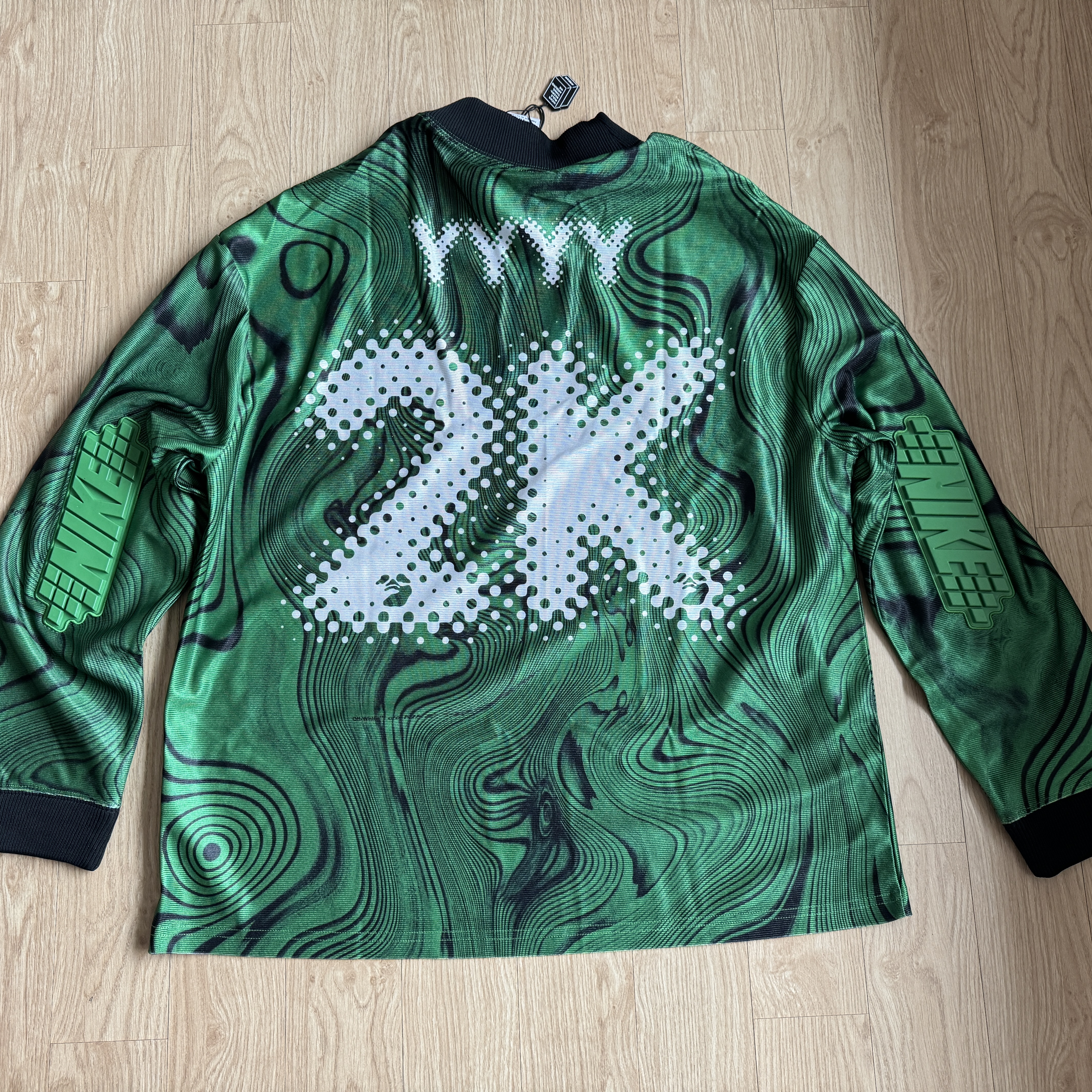 Nike x Off-White Allover Print Jersey Kelly Green - Asia 착용 스타일 - 3