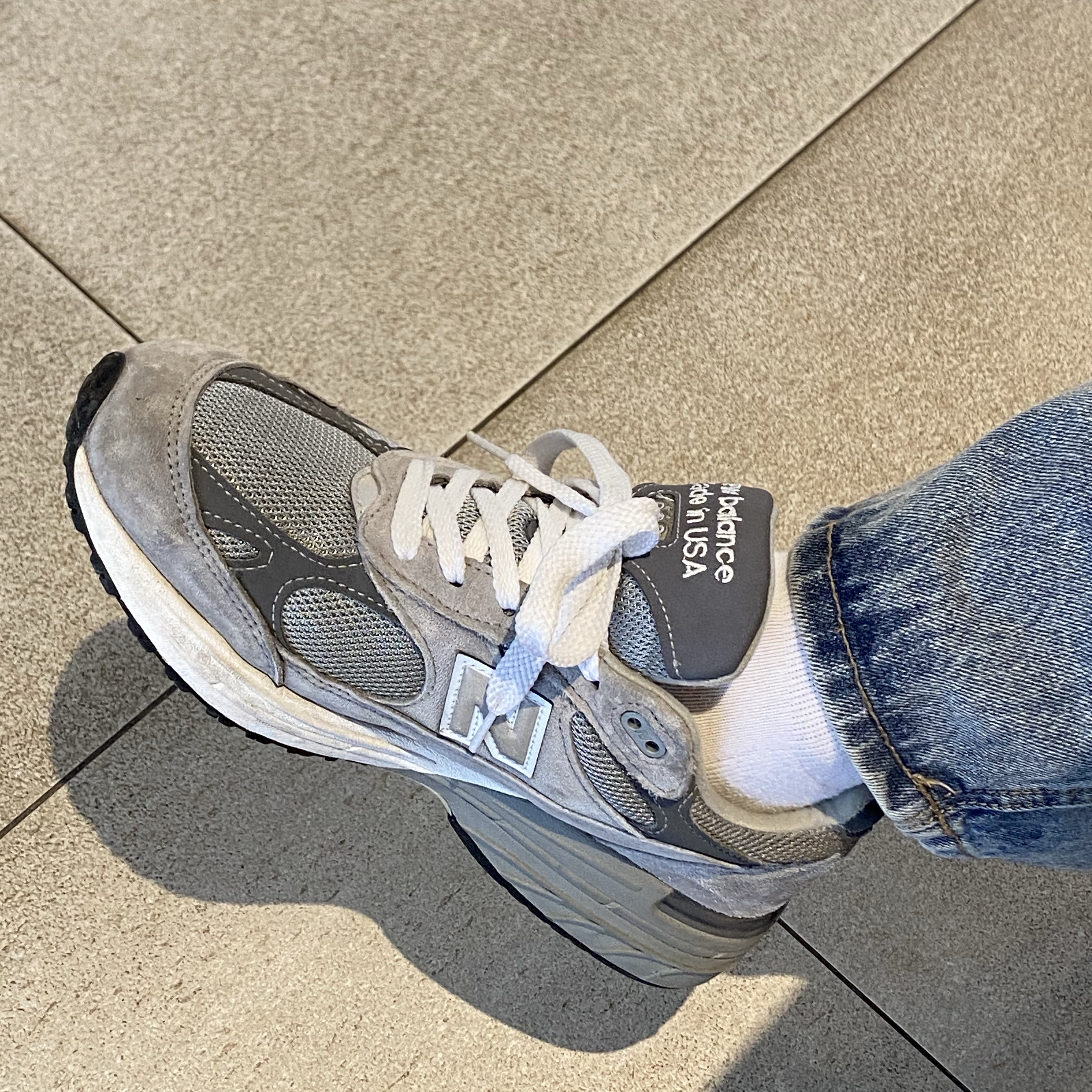 New Balance 993 Made in USA Grey - D Standard 착용 스타일