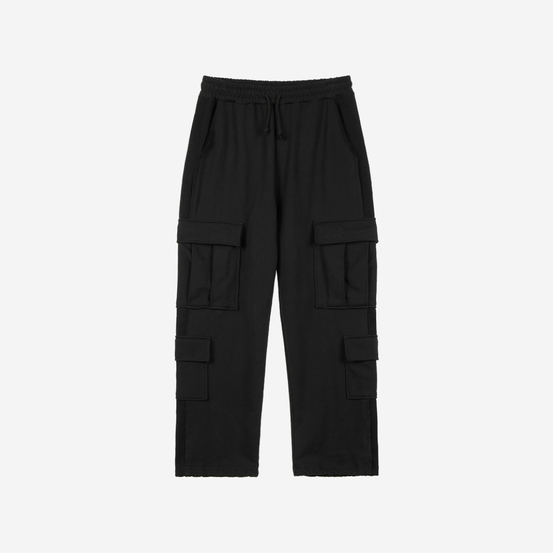 Deinet String Cargo Sweatpants Black 상세 이미지 1