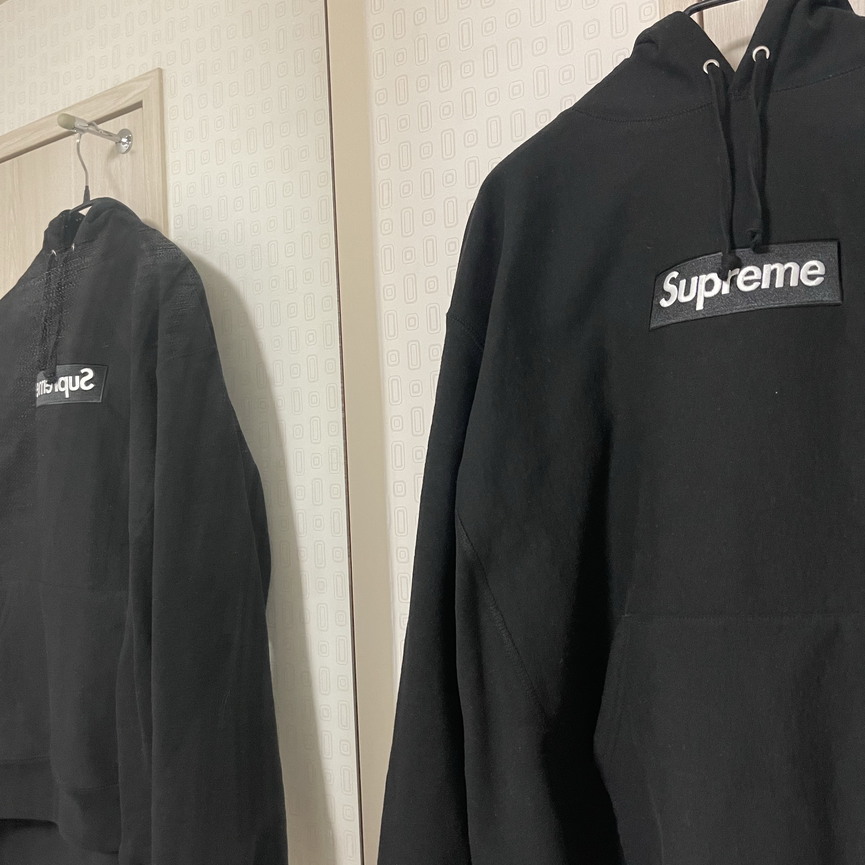 Supreme Box Logo Hooded Sweatshirt Black - 23FW 착용 스타일