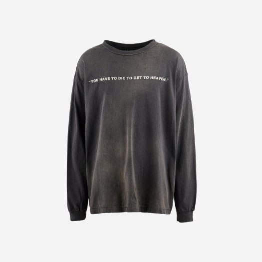세인트 마이클 롱슬리브 티셔츠 세인트 클럽 블랙 - 24SS