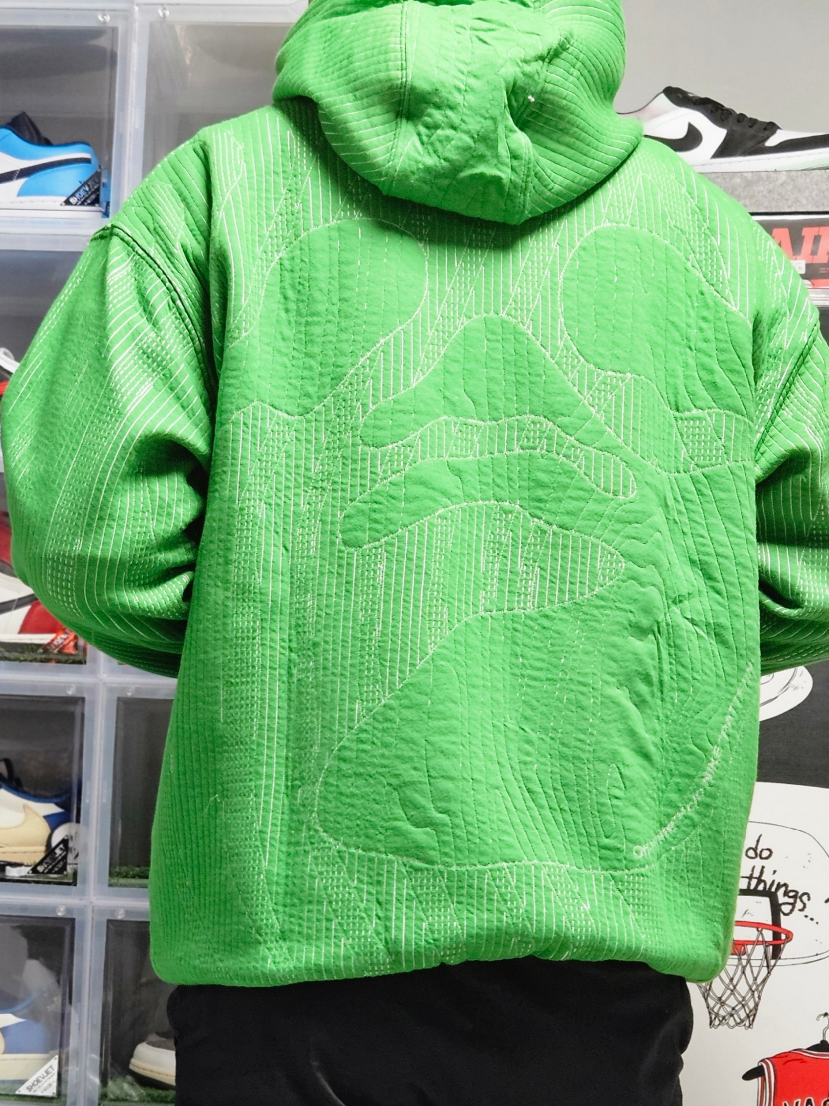 Nike x Off-White Engineered Hoodie Kelly Green - Asia 착용 스타일 - 3
