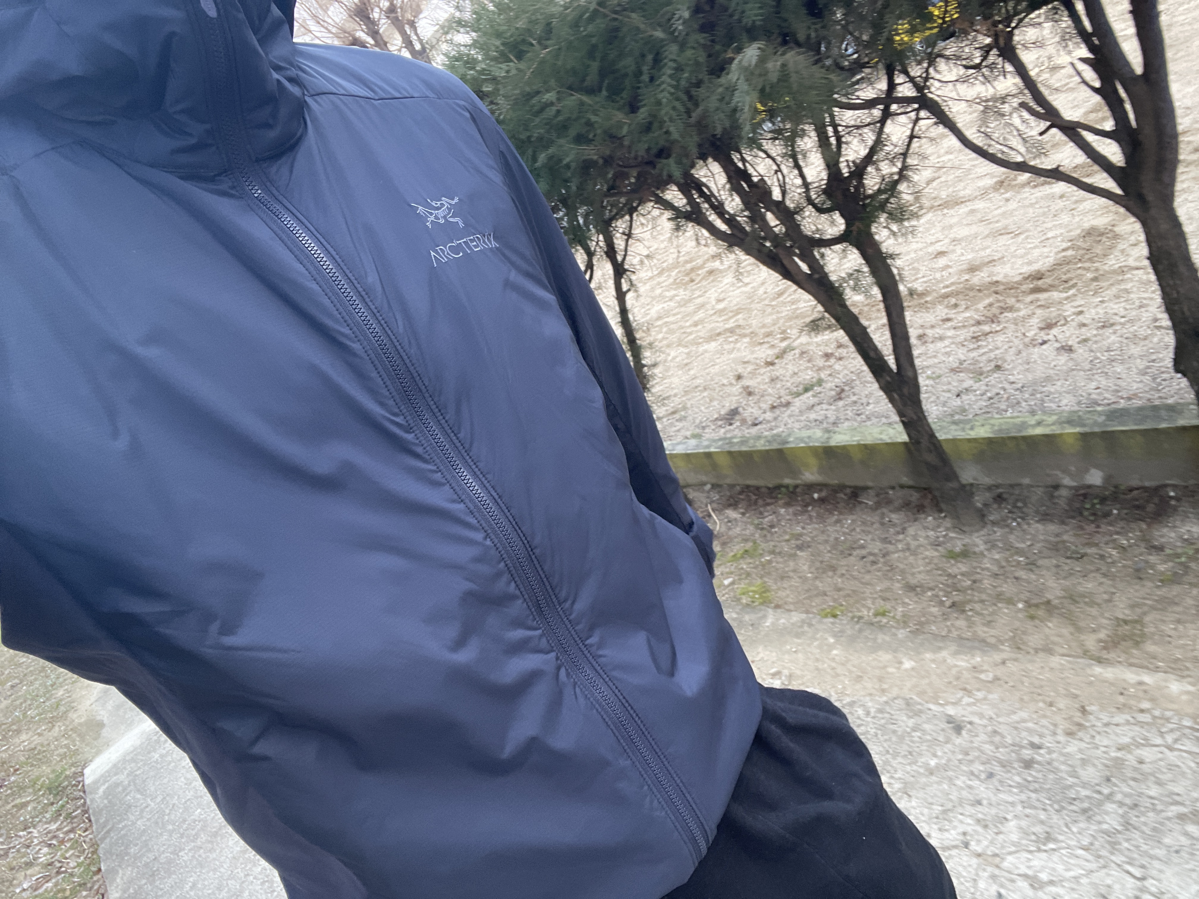 Arc'teryx Atom Hoody Black Sapphire 착용 스타일