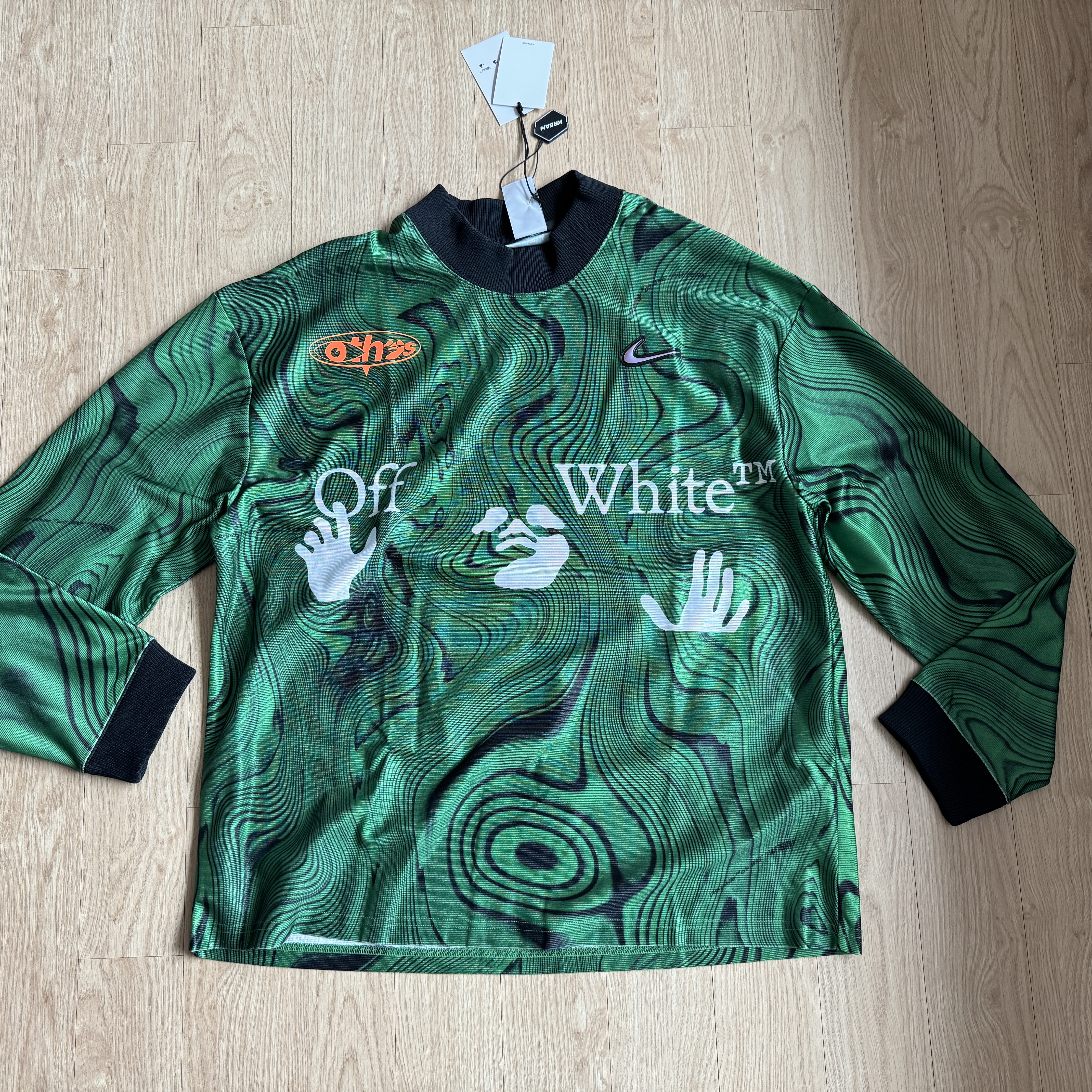 Nike x Off-White Allover Print Jersey Kelly Green - Asia 착용 스타일 - 2