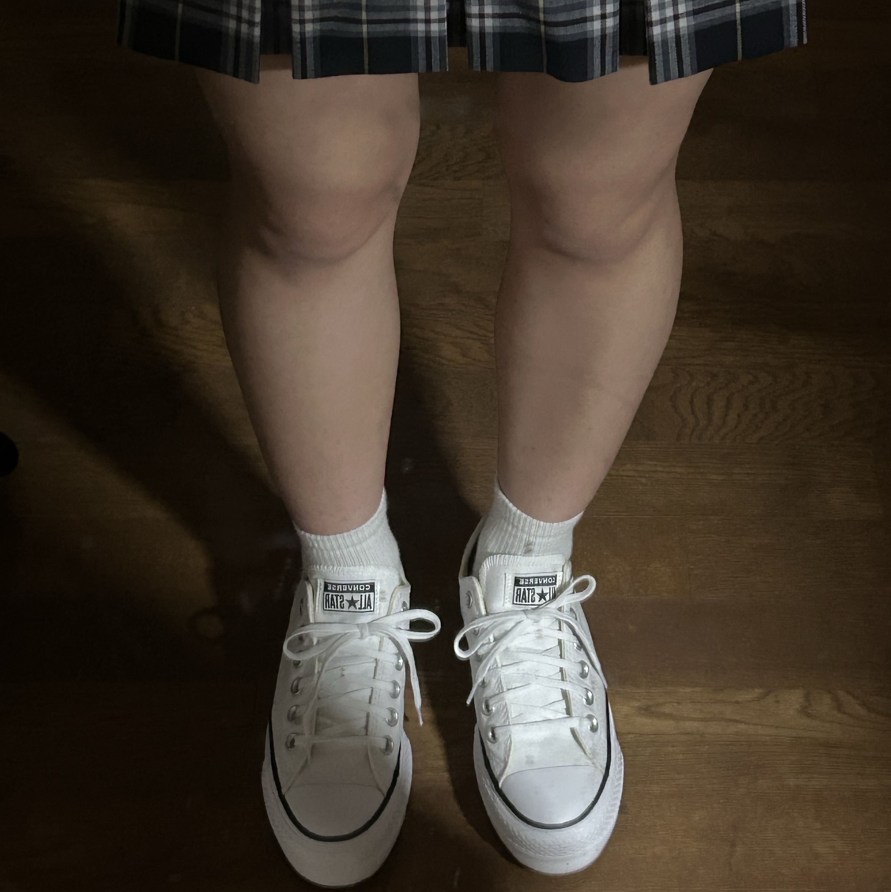 (W) Converse Chuck Taylor All Star Lift Ox White Black 착용 스타일 - 1