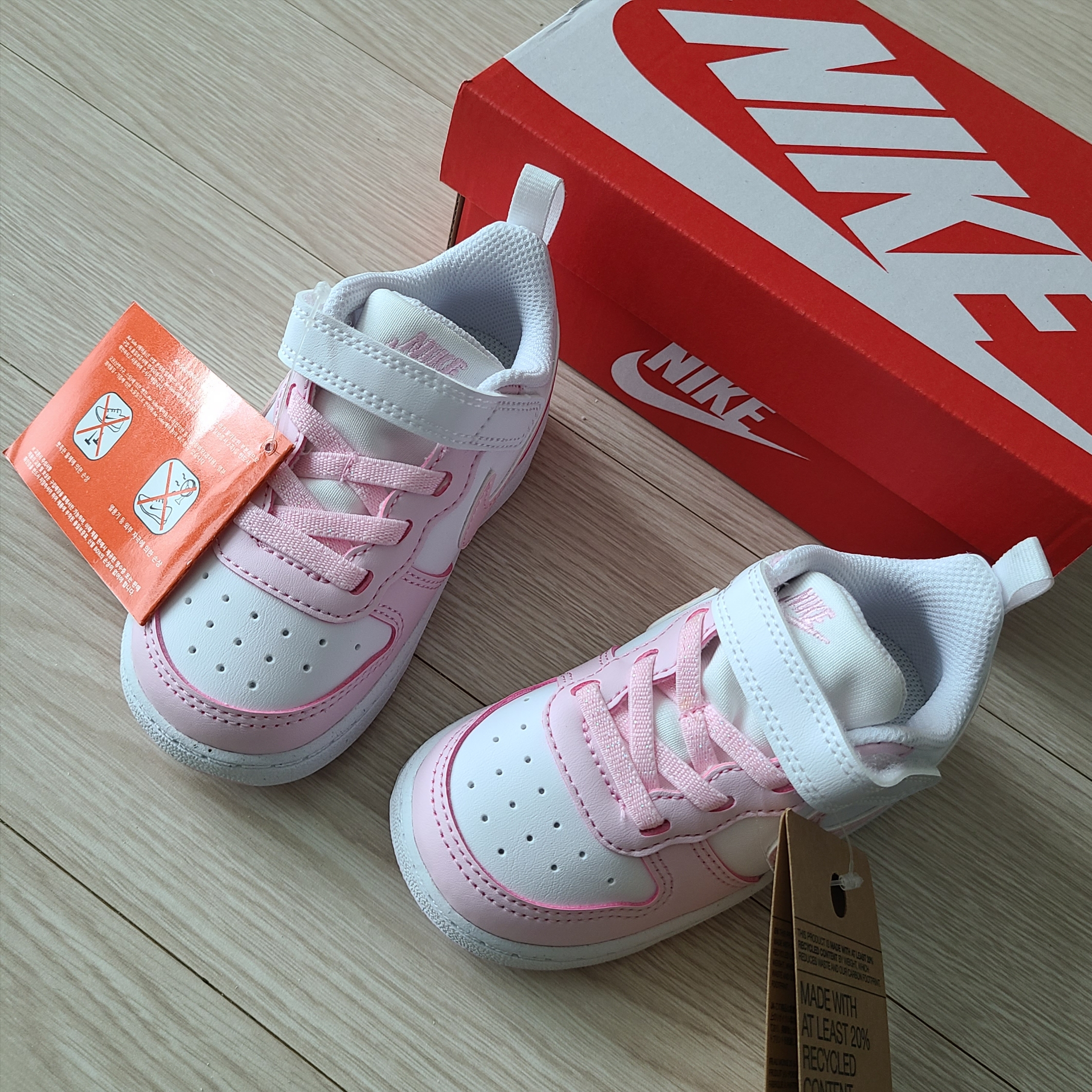 (PS) Nike Court Borough Low Recraft White Pink Foam 착용 스타일 - 1