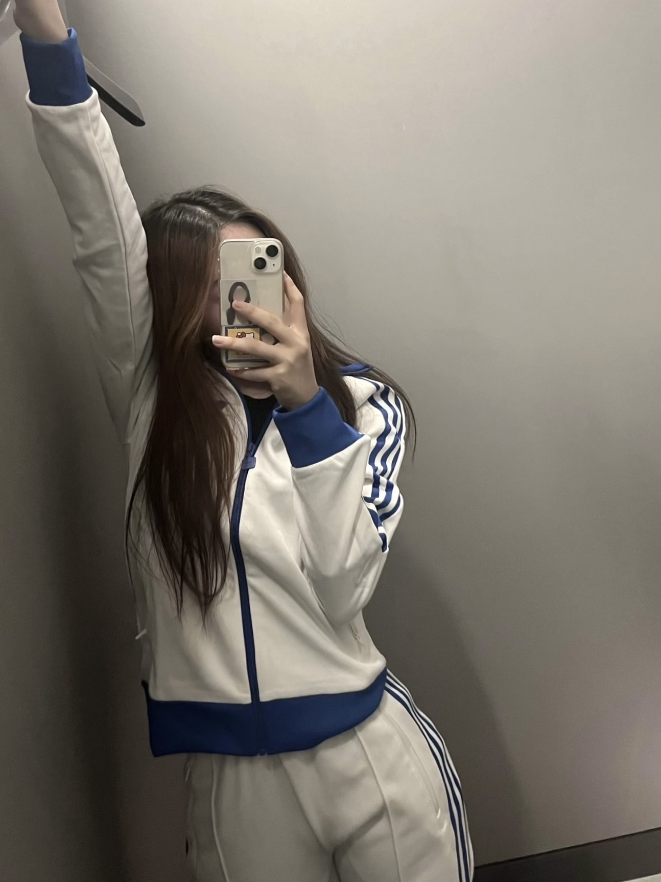 (W) Adidas Originals Beckenbauer Track Top Cloud White - KR Sizing 착용 스타일