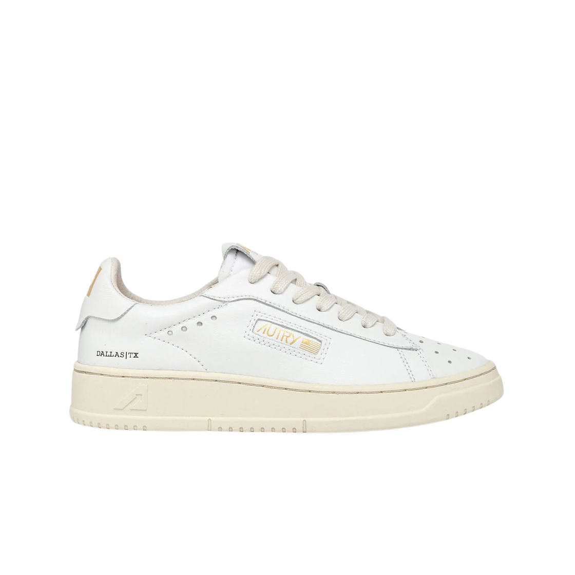 (W) 오트리 달라스 로우 레더 스니커즈 화이트 플래티넘((W) Autry Dallas Low Leather Sneakers White Platinum)