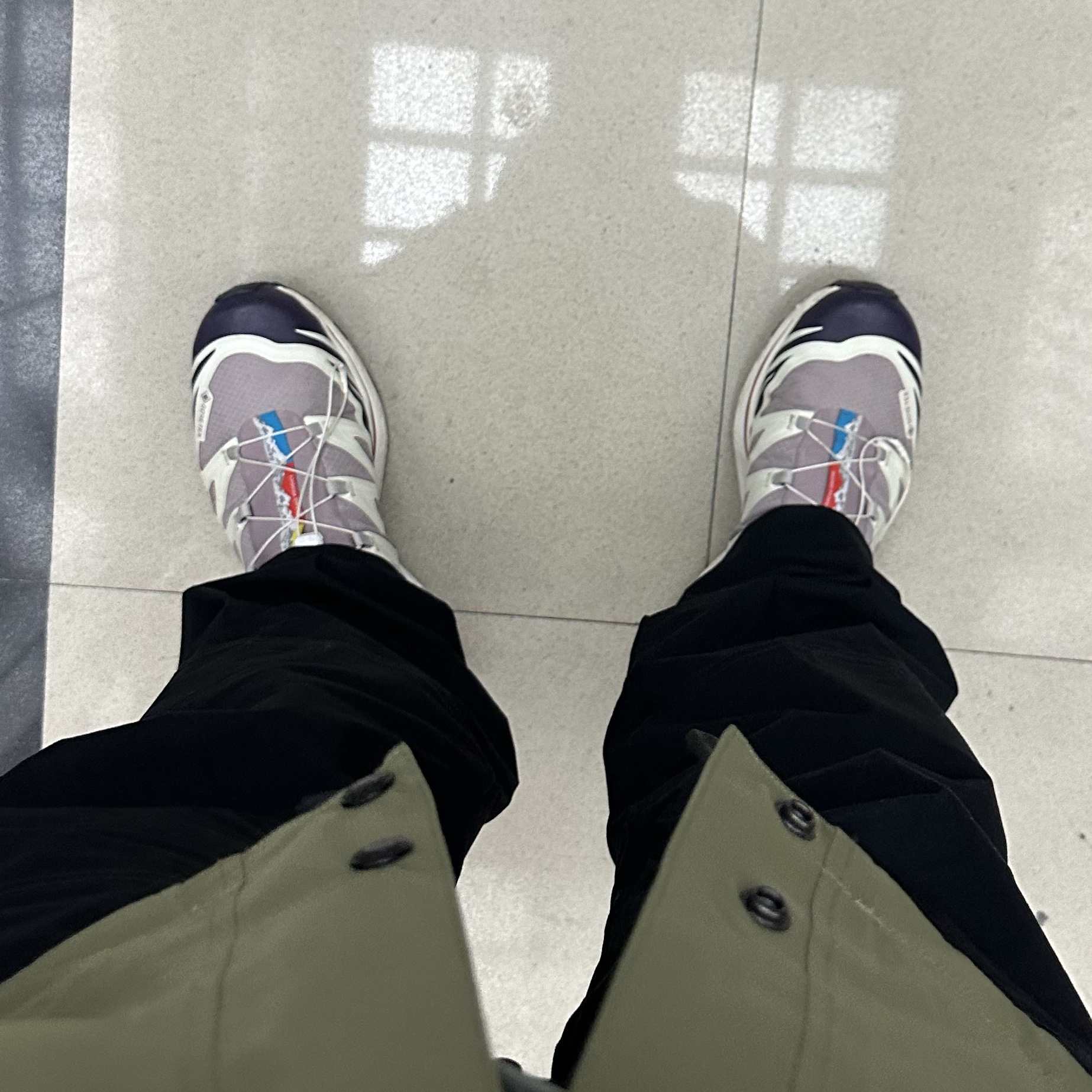 Salomon x Kith XT-6 Gore-Tex Quail Moonscape Vanilla Ice 착용 스타일