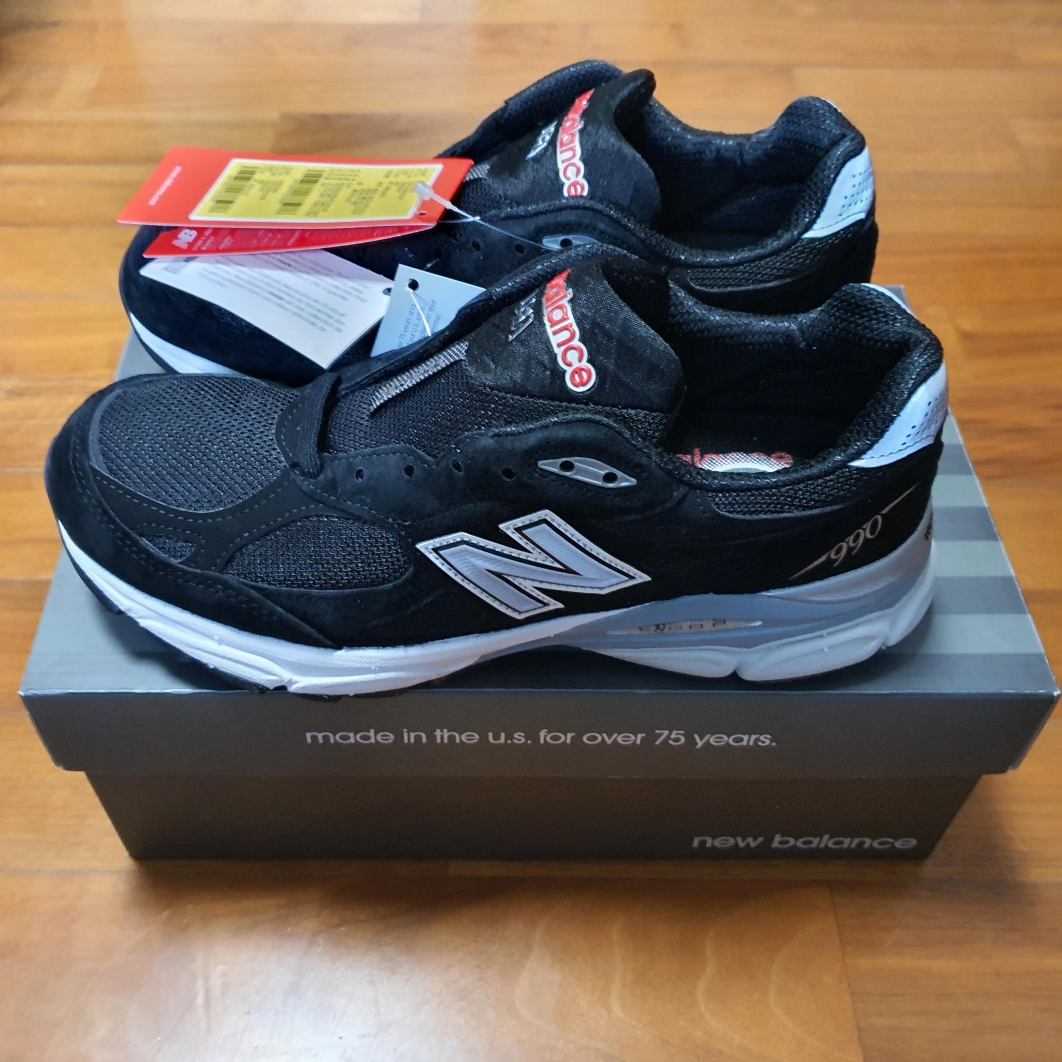 New Balance 990v3 Made in USA Black - D Standard 착용 스타일