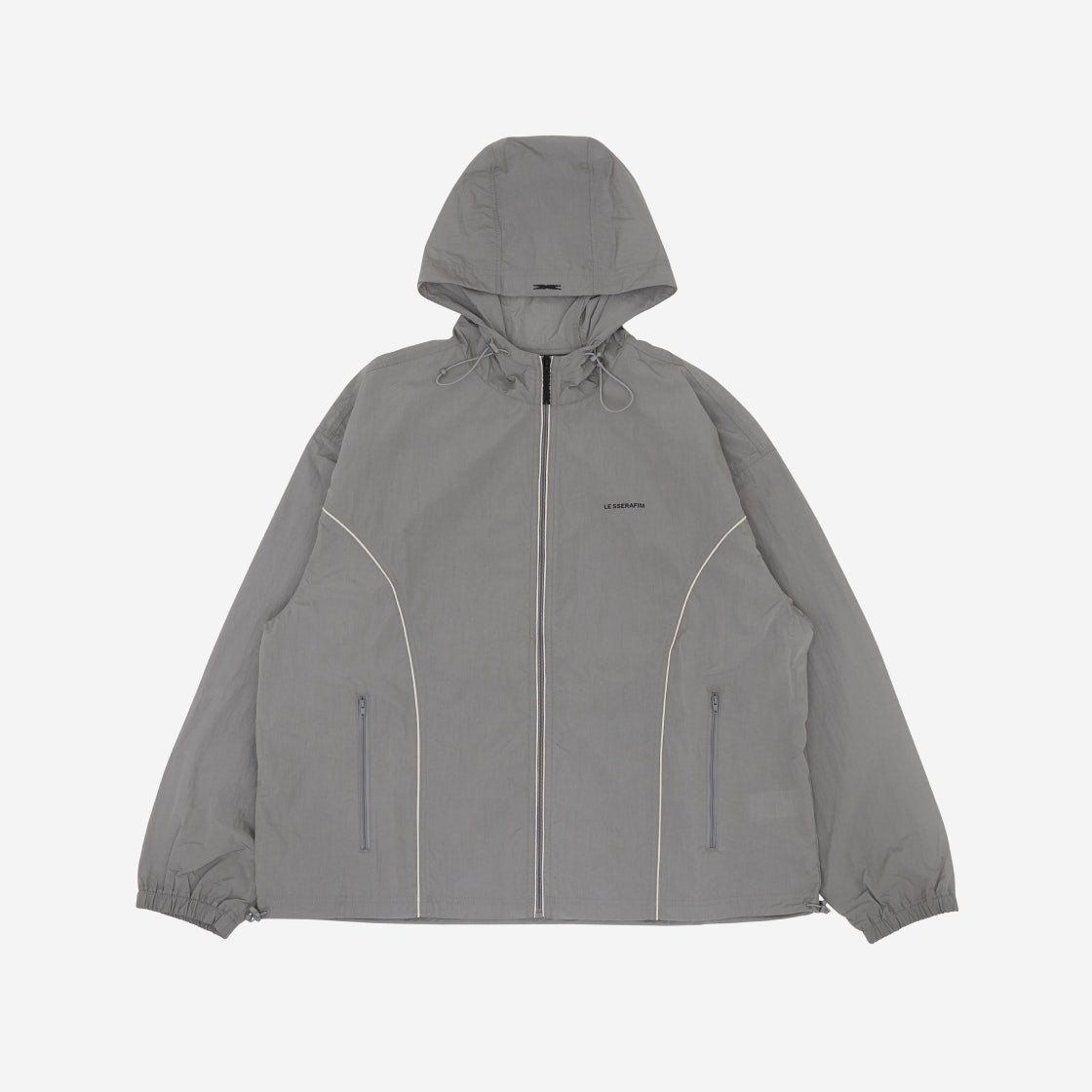 르세라핌 윈드 브레이커 그레이 | LE SSERAFIM OFFICIAL MERCH. | KREAM