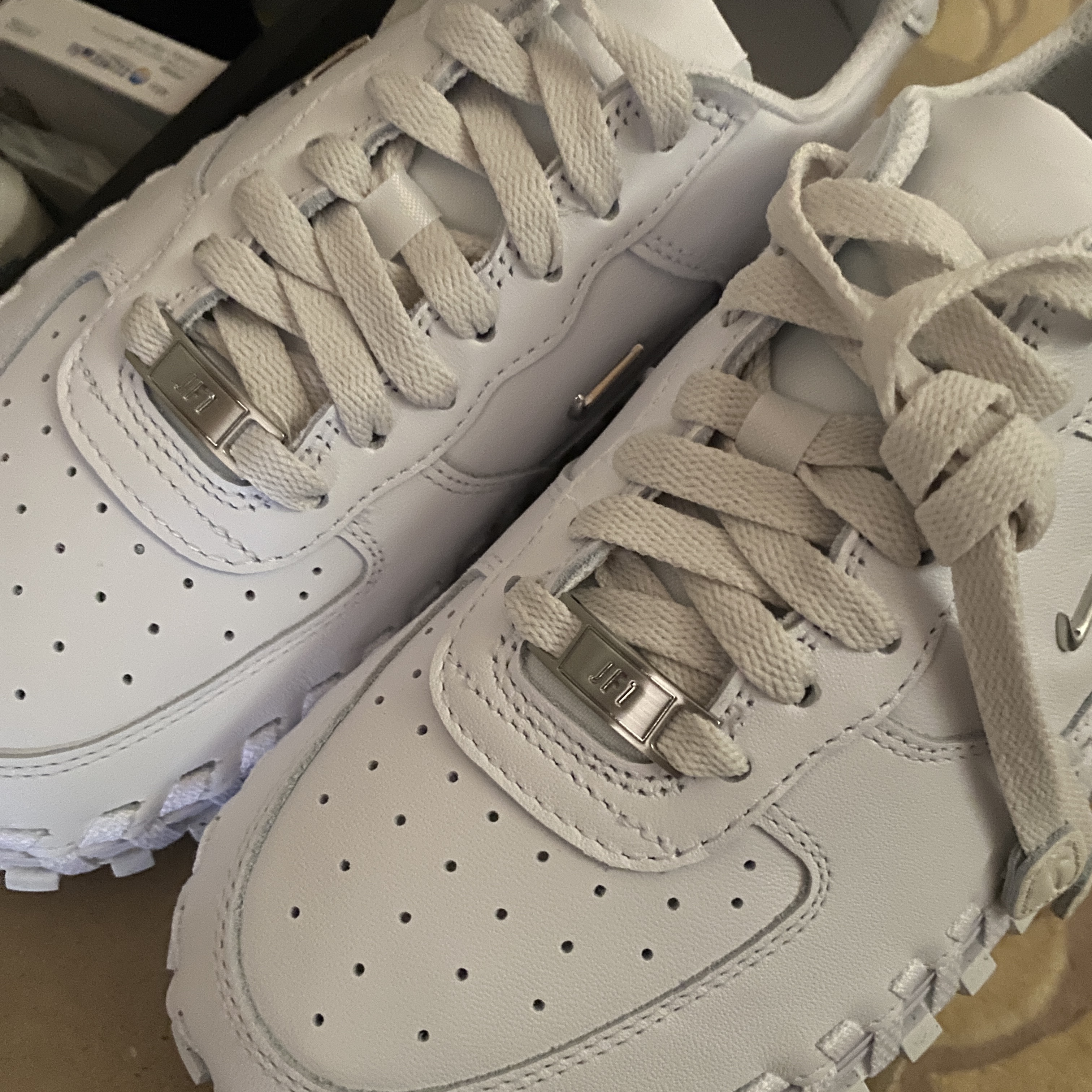 Nike x Jacquemus J Force 1 Low LX SP White 착용 스타일