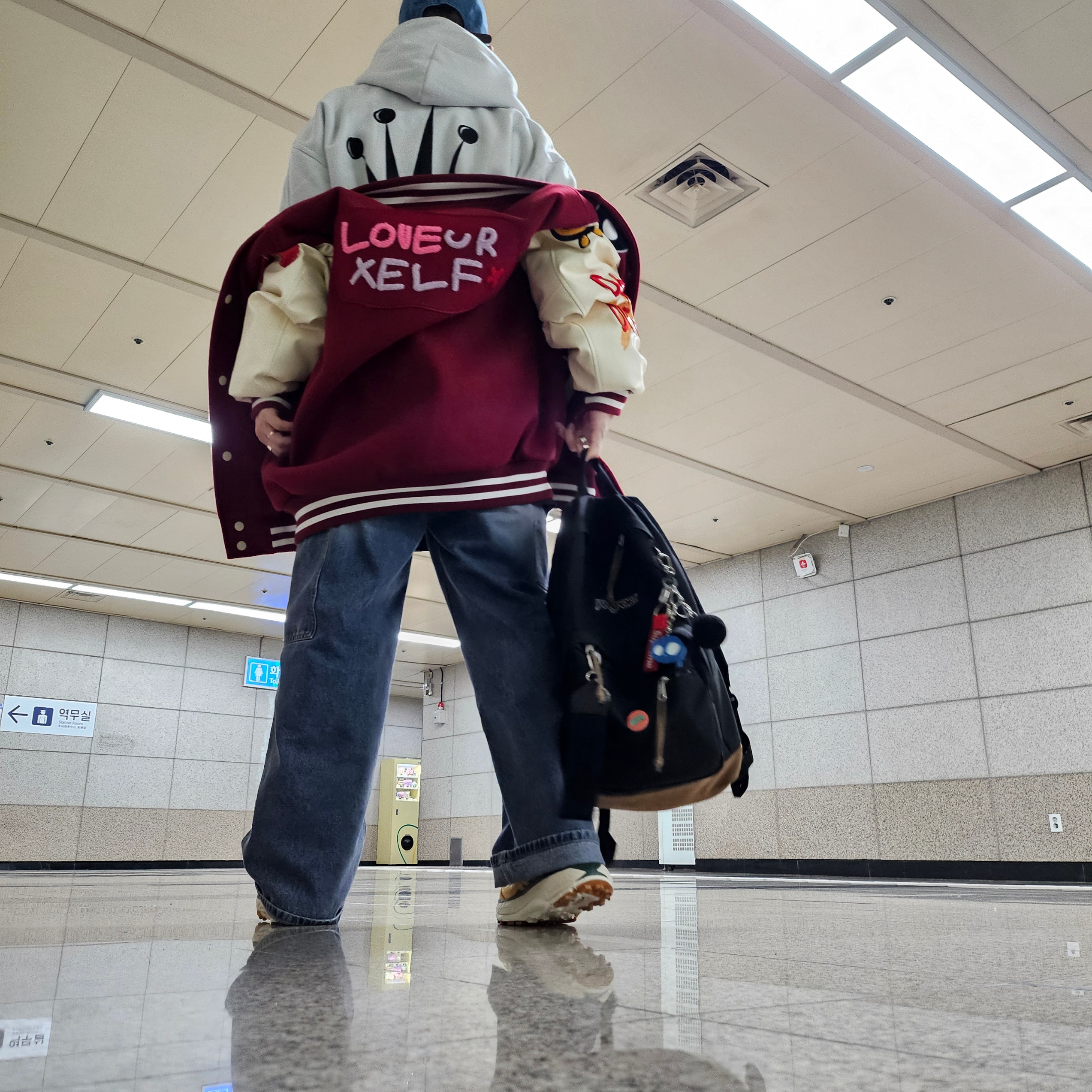 Supreme Washed Chino Twill Camp Cap Denim - 23FW, Stussy Regal Crown Zip Hoodie Fog 착용 스타일 - 3