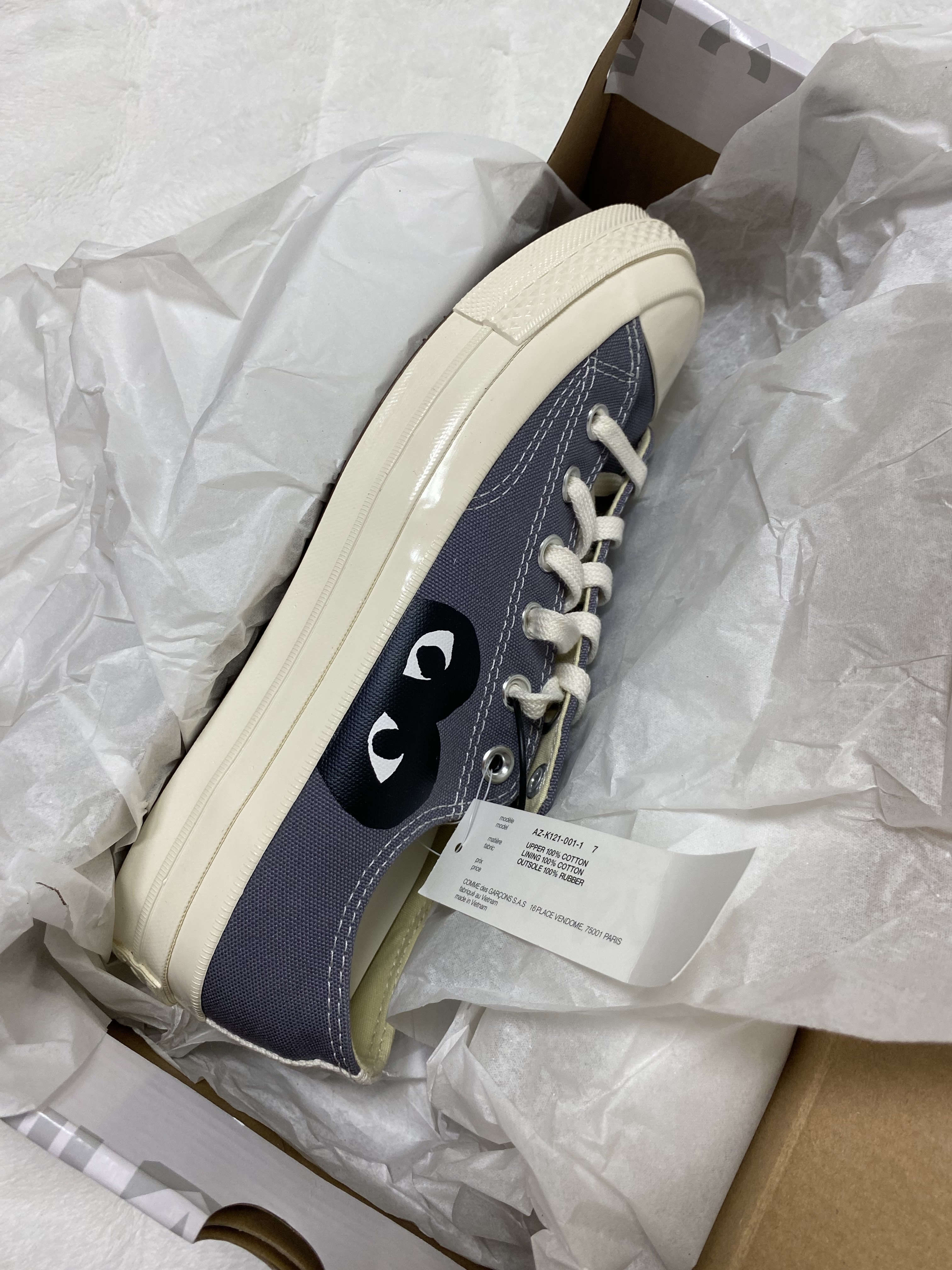 Converse x Play Comme des Garcons Chuck 70 Ox Steel Gray 착용 스타일