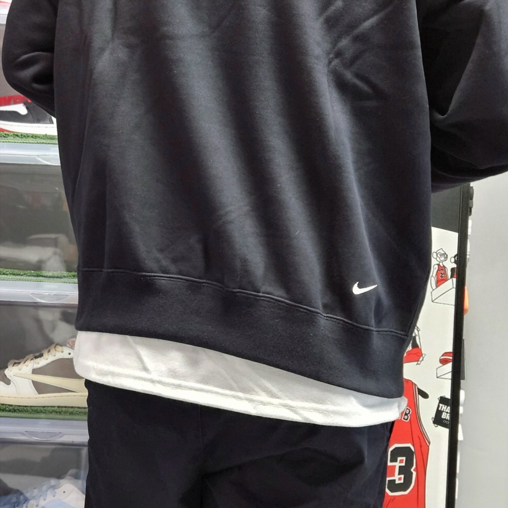 Nike ACG Therma-Fit Crew Fleece Sweatshirt Black - Asia 착용 스타일 - 4