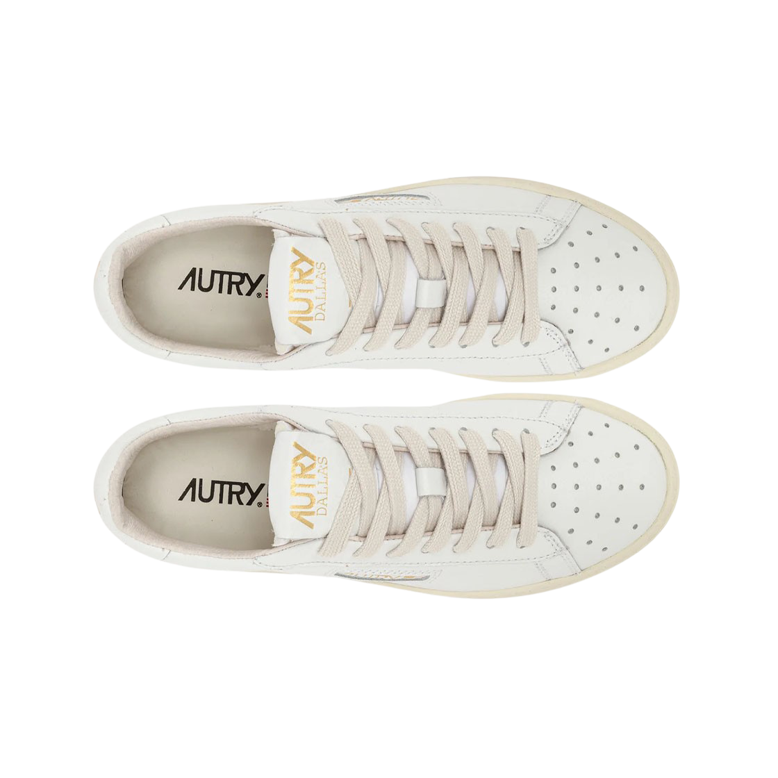 (W) 오트리 달라스 로우 레더 스니커즈 화이트 플래티넘((W) Autry Dallas Low Leather Sneakers White Platinum) - 3