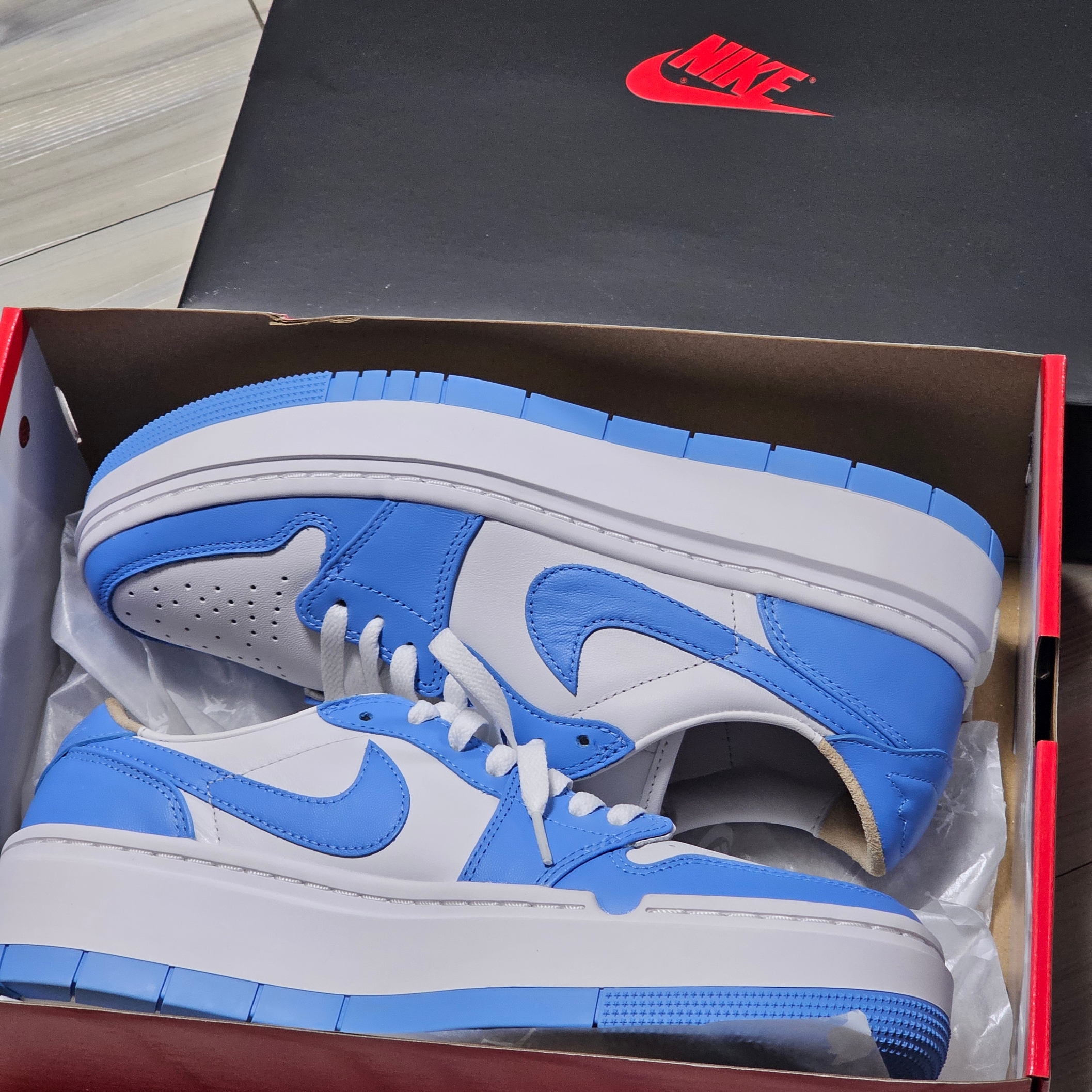 (W) Jordan 1 Elevate Low SE University Blue 착용 스타일