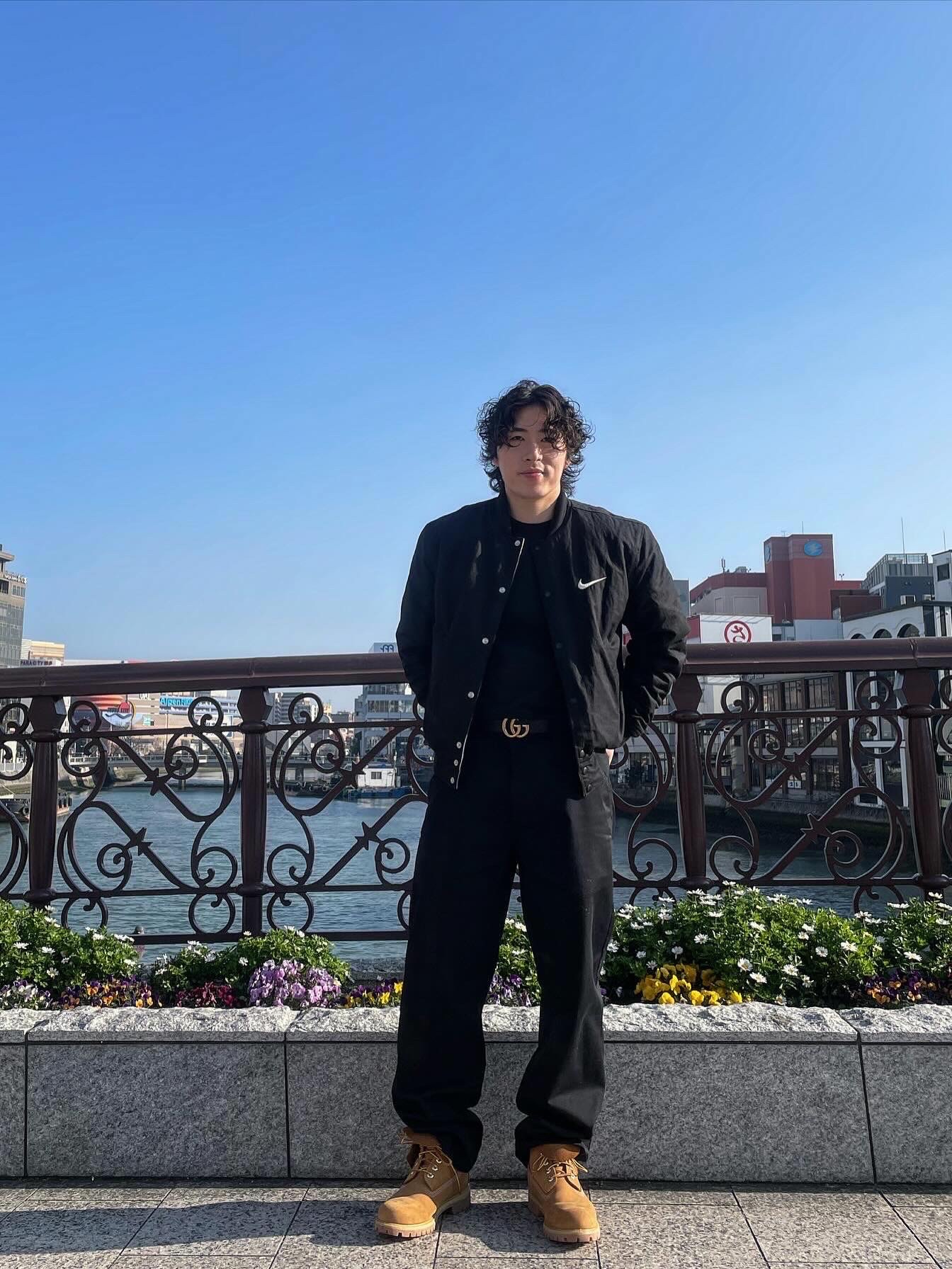 Nike x Stussy Reversible Jacket Black (FJ9153-010), Supreme Work Pants Black - 23FW 착용 스타일 - 1