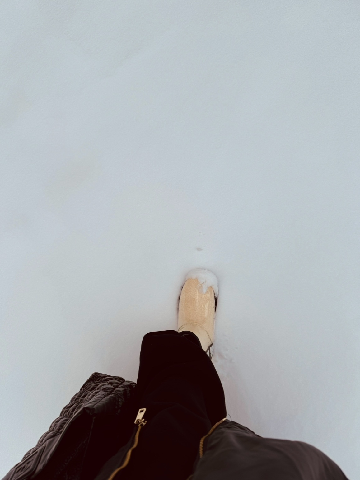 (W) UGG Classic Clear Mini Boots Natural Black 착용 스타일