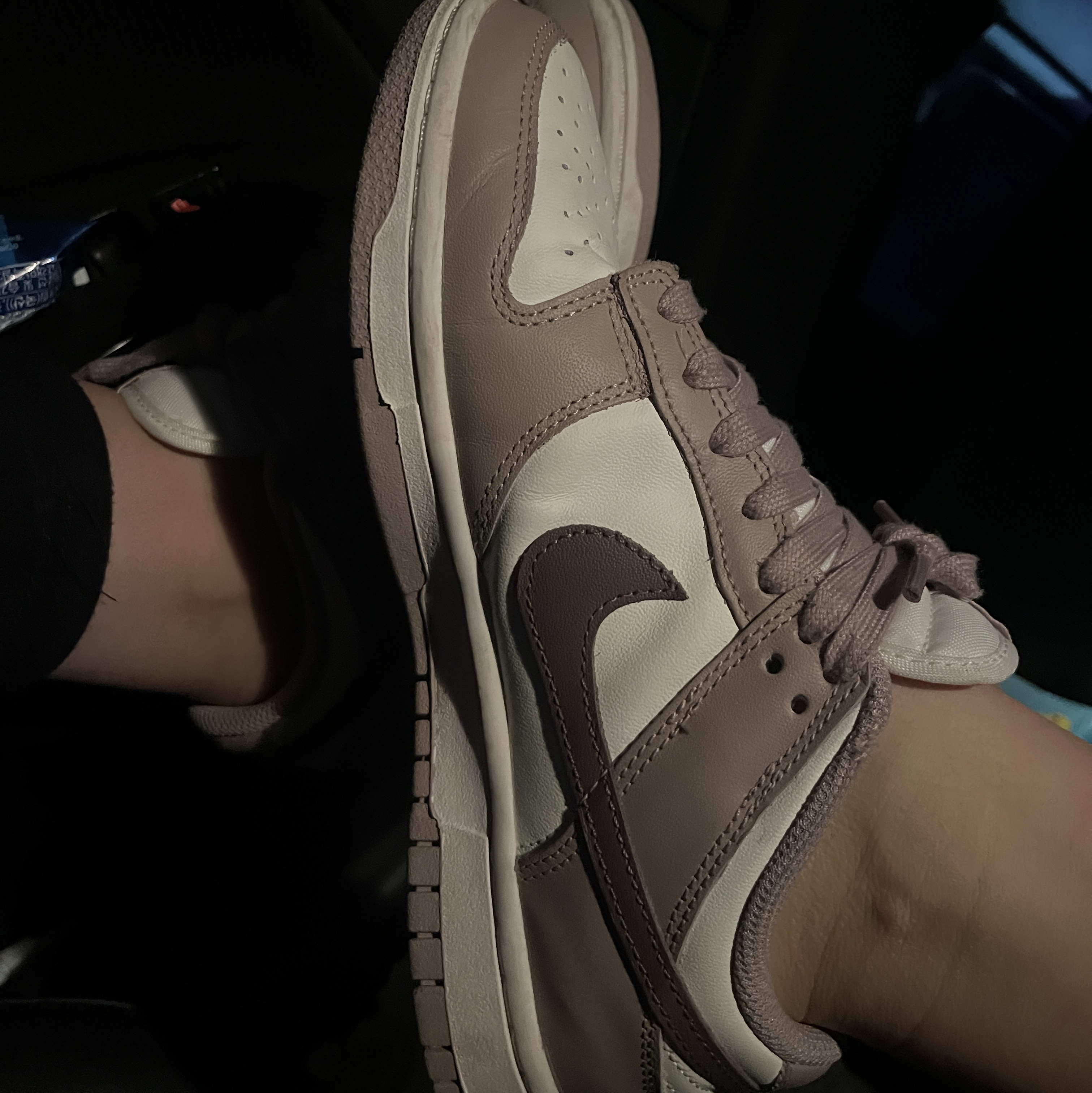 (W) Nike Dunk Low Sail Diffused Taupe 착용 스타일