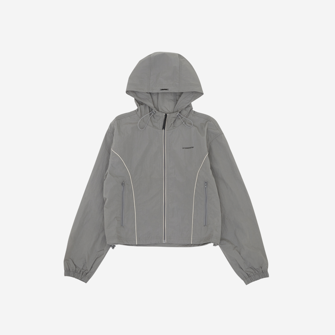 르세라핌 크롭 윈드 브레이커 그레이(LE SSERAFIM Crop Wind Breaker Grey)
