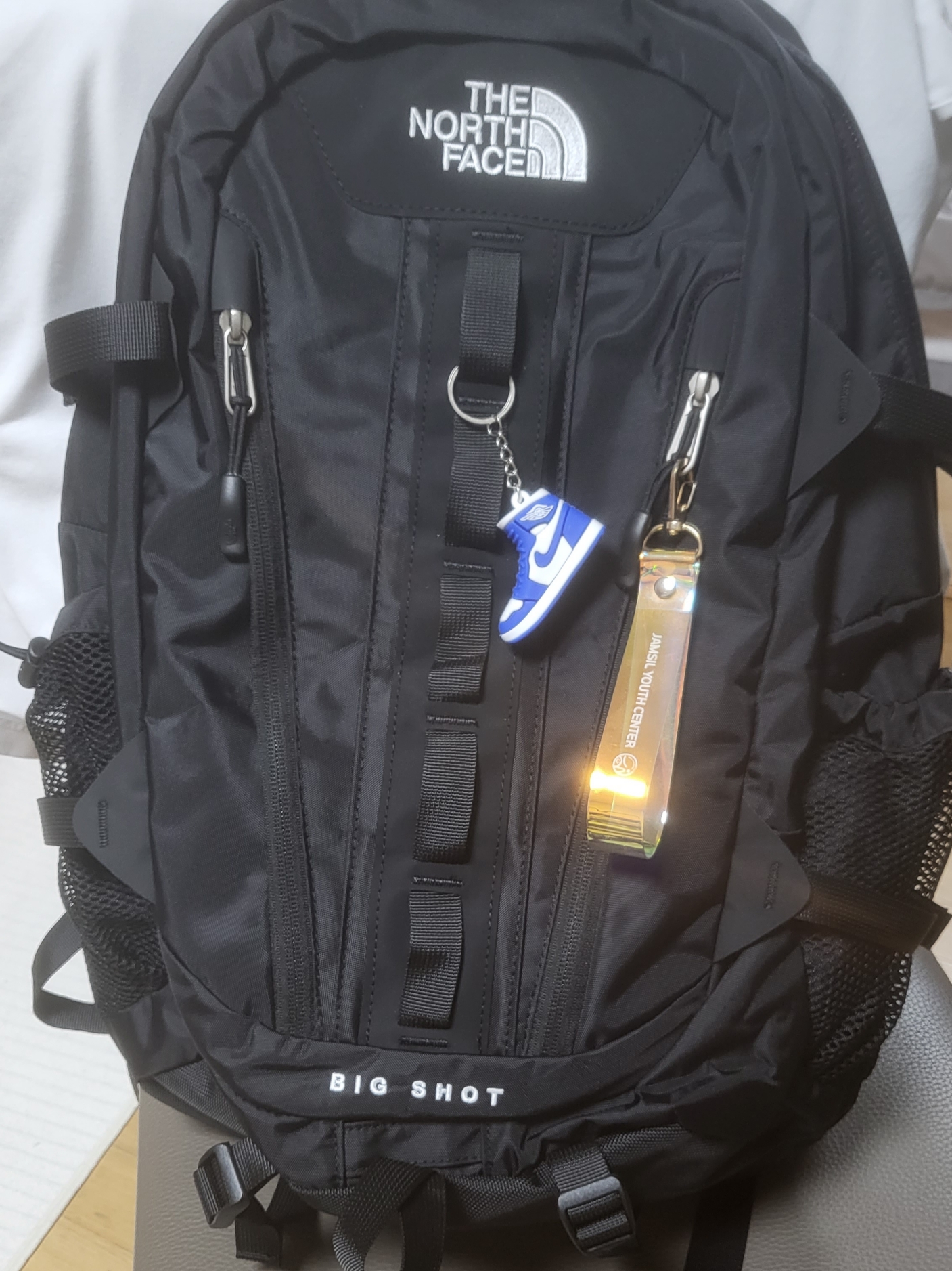 The North Face Big Shot Black 착용 스타일