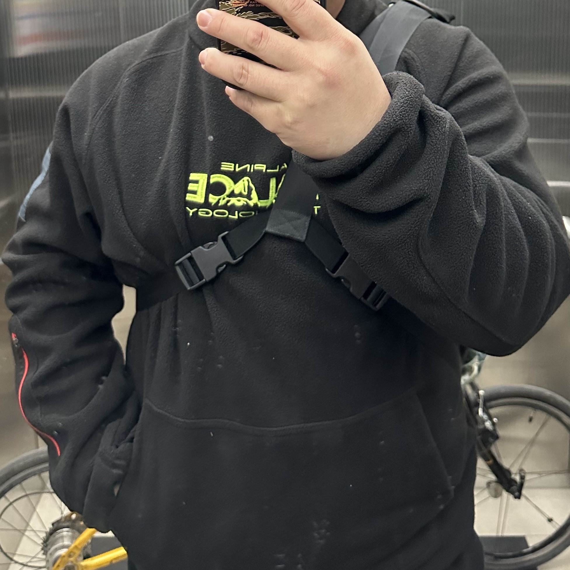 Palace Alpine Tech Fleece Black - 21FW 착용 스타일