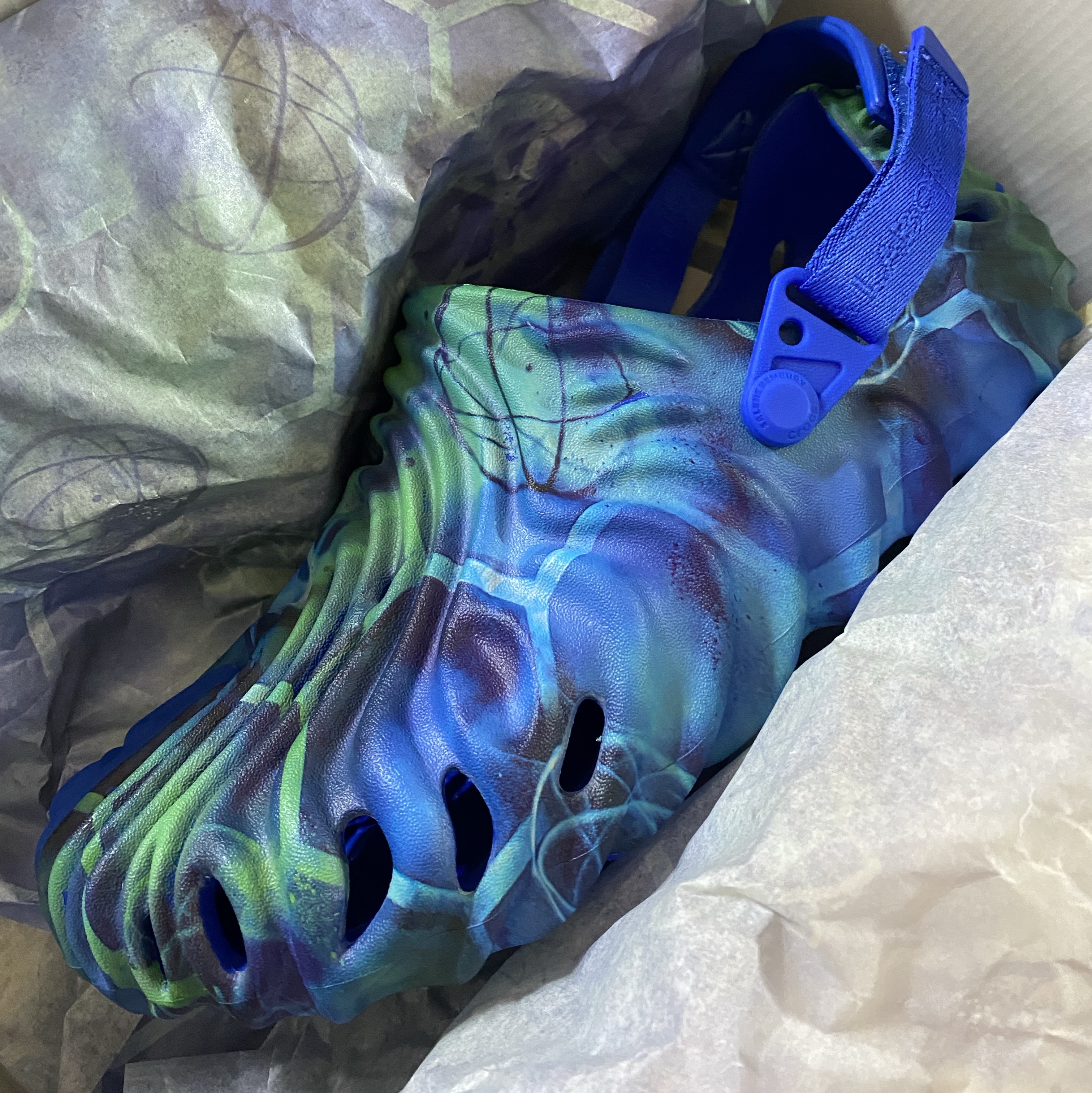 Crocs x Salehe Bembury x Futura Pollex Clog Blue 착용 스타일
