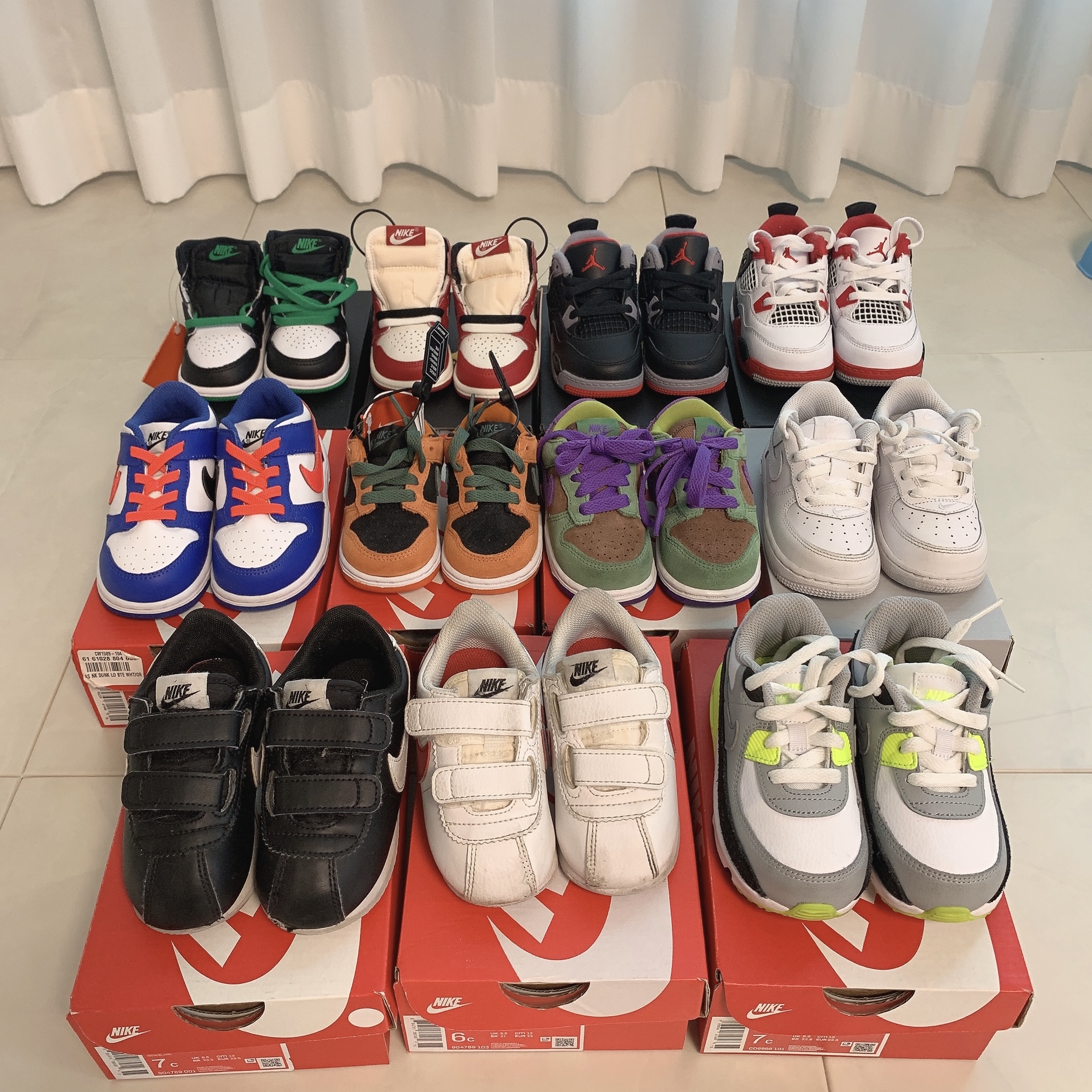 (TD) Nike Dunk Low SP Ceramic, (TD) Jordan 4 Retro Bred Reimagined 착용 스타일 - 2