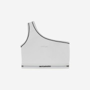 LE SSERAFIM One Shoulder Bra Top White