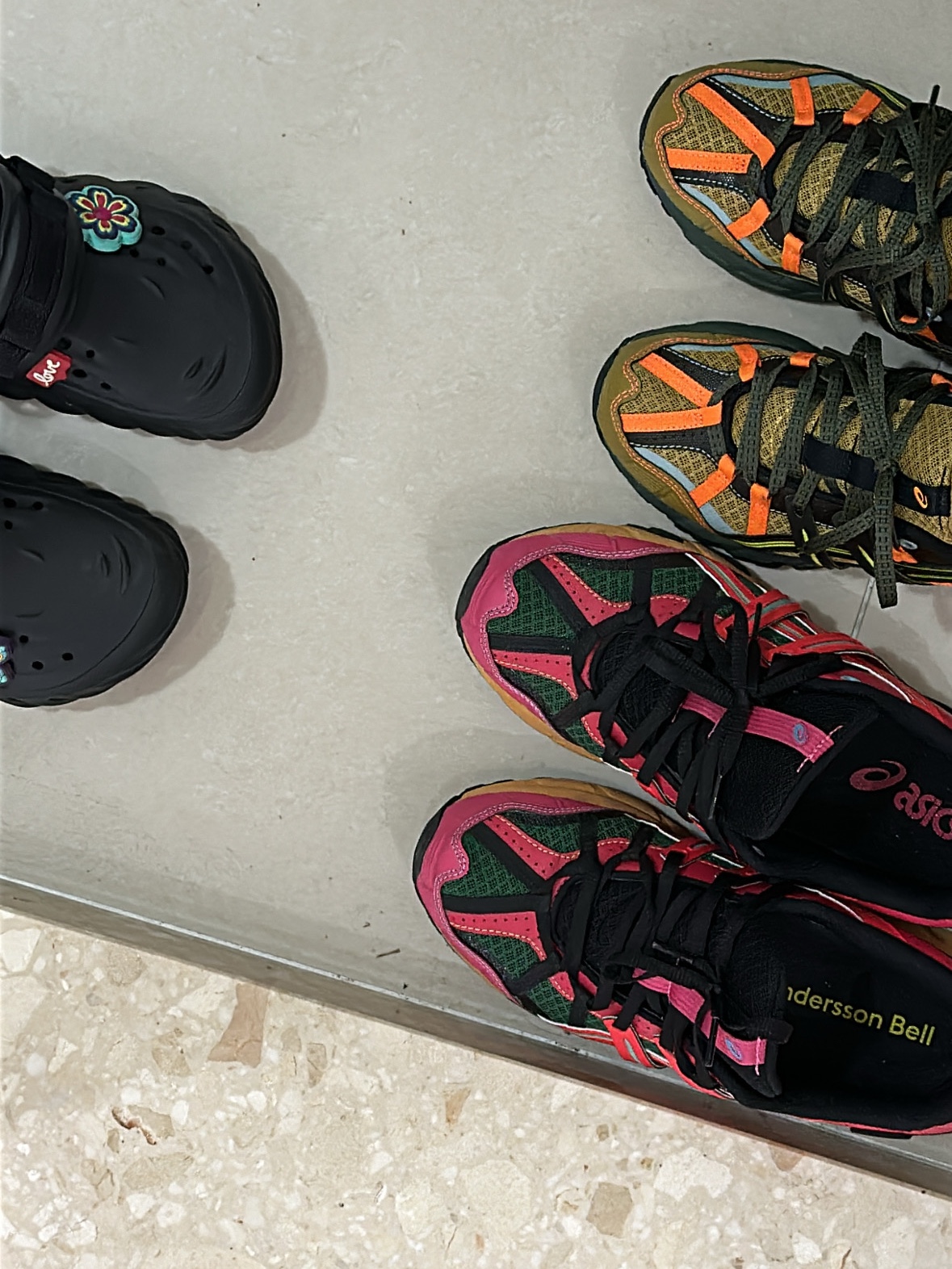 Asics x Andersson Bell Gel-Sonoma 15-50 Bright Rose Evergreen 착용 스타일 - 1