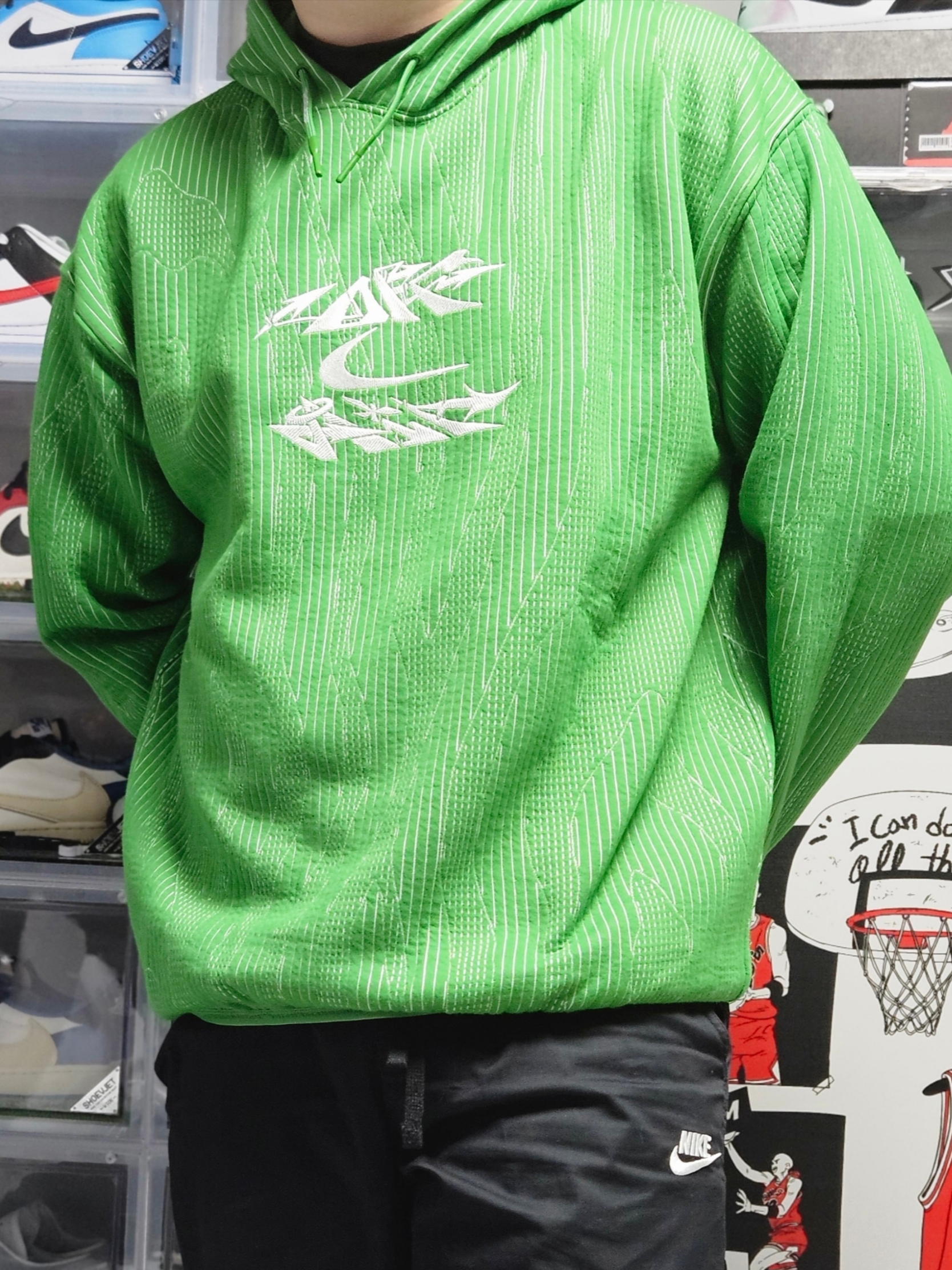 Nike x Off-White Engineered Hoodie Kelly Green - Asia 착용 스타일 - 2