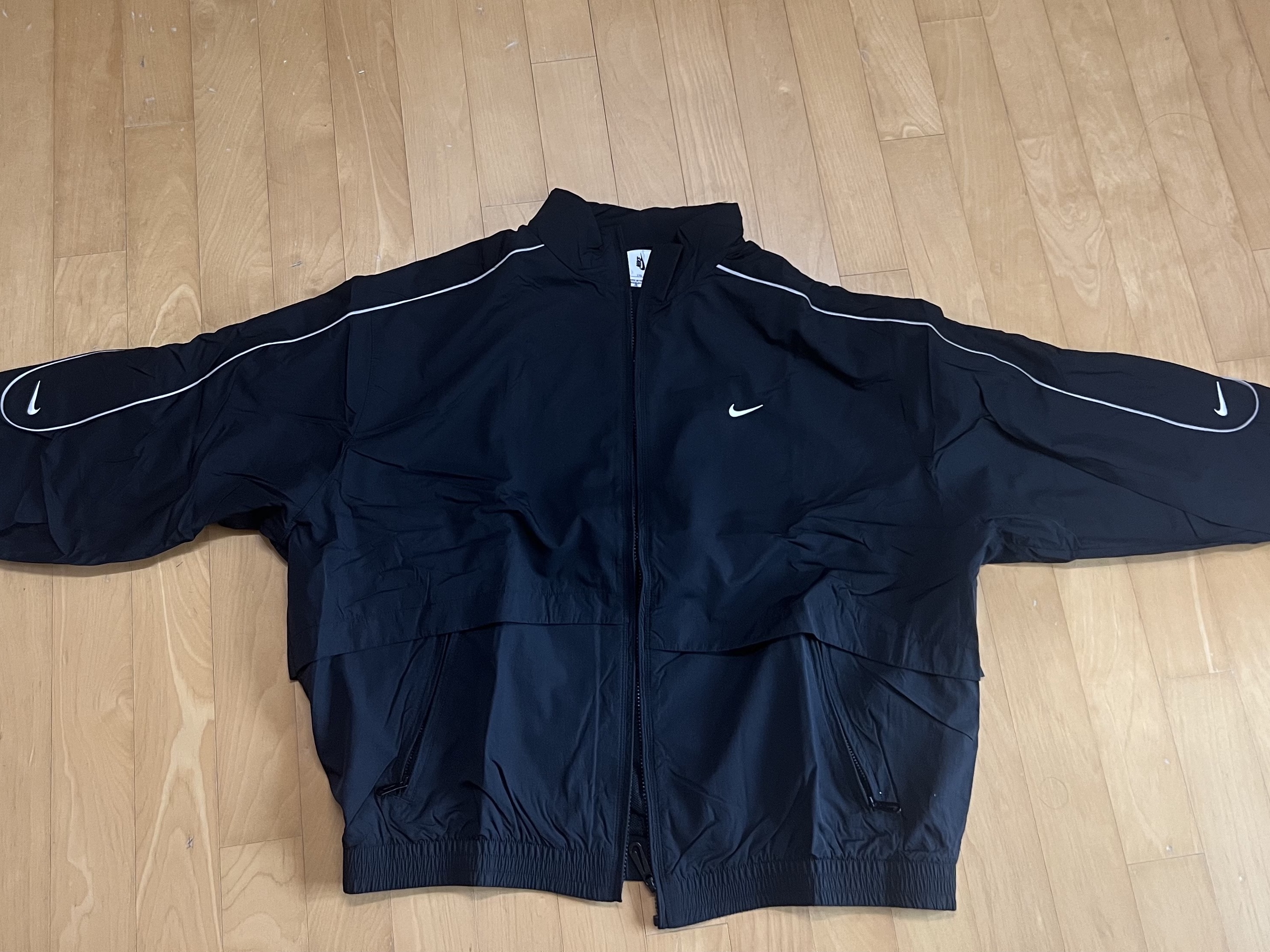 Nike NSW Solo Swoosh Woven Track Jacket Black - Asia 착용 스타일