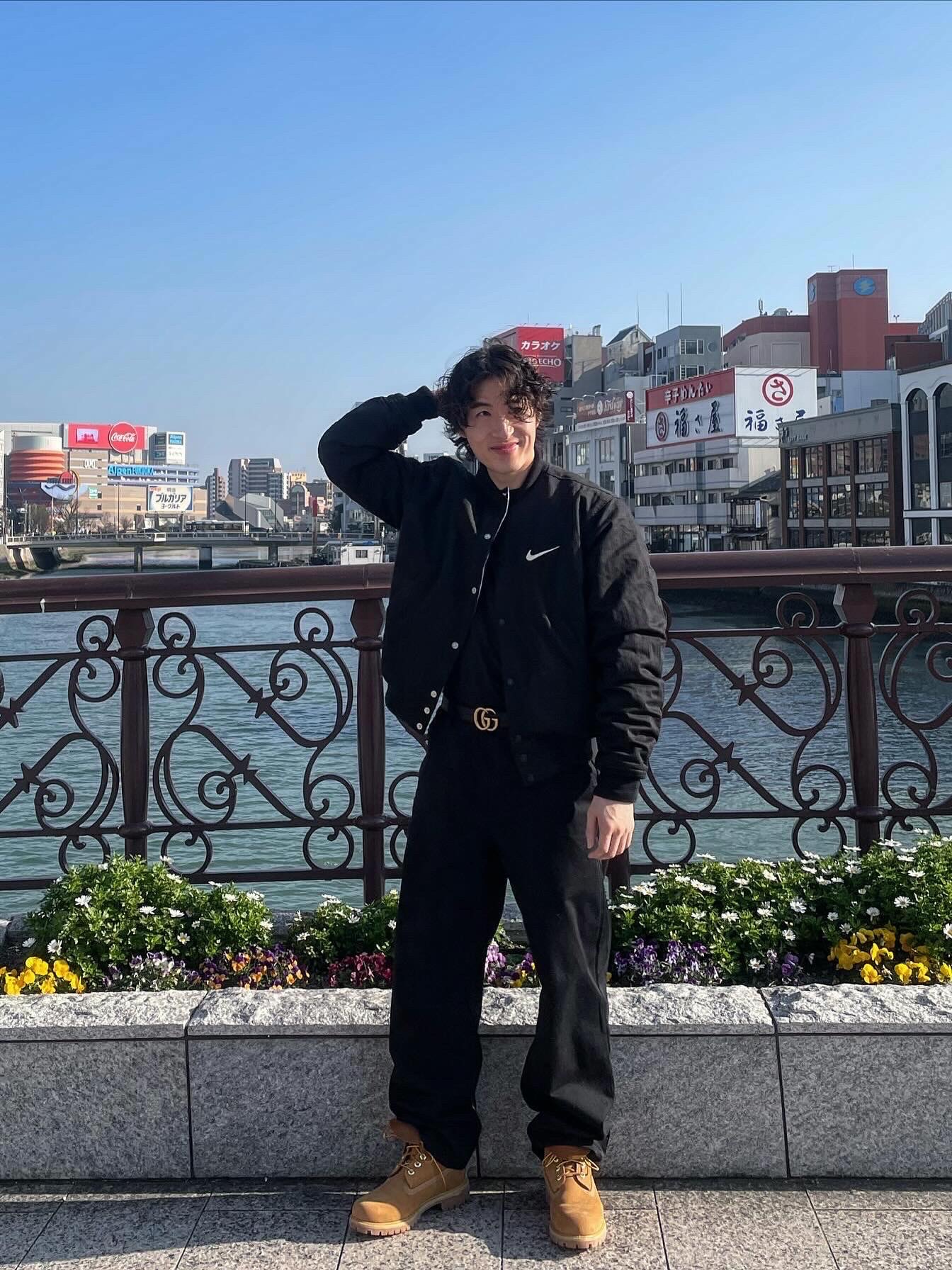 Nike x Stussy Reversible Jacket Black (FJ9153-010), Supreme Work Pants Black - 23FW 착용 스타일 - 2
