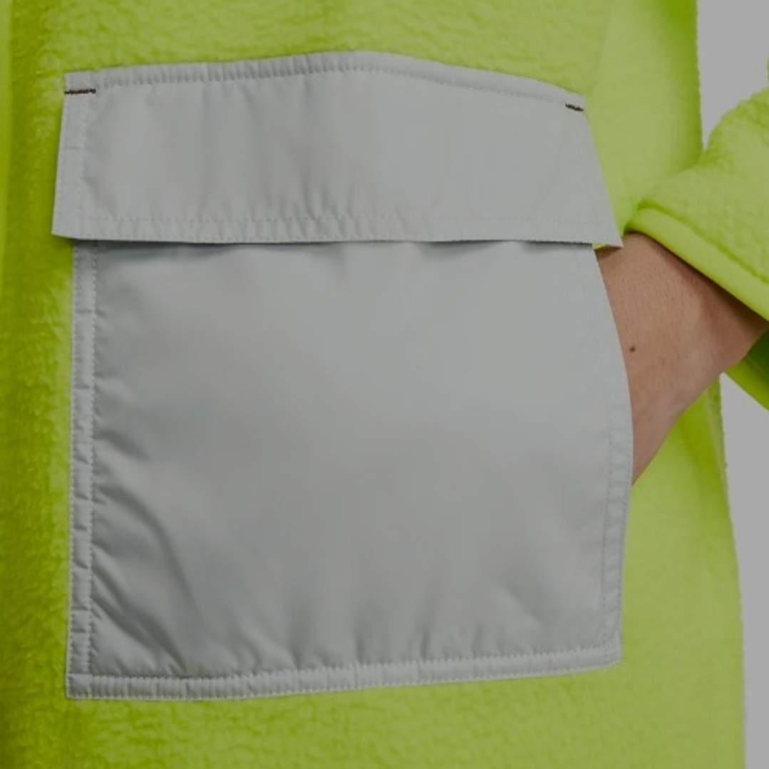 Nike NSW Sport Essential+ Sherpa Fleece Jacket Poison Green - Asia 착용 스타일 - 4