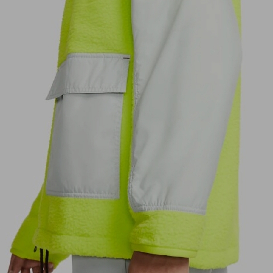 Nike NSW Sport Essential+ Sherpa Fleece Jacket Poison Green - Asia 착용 스타일 - 2