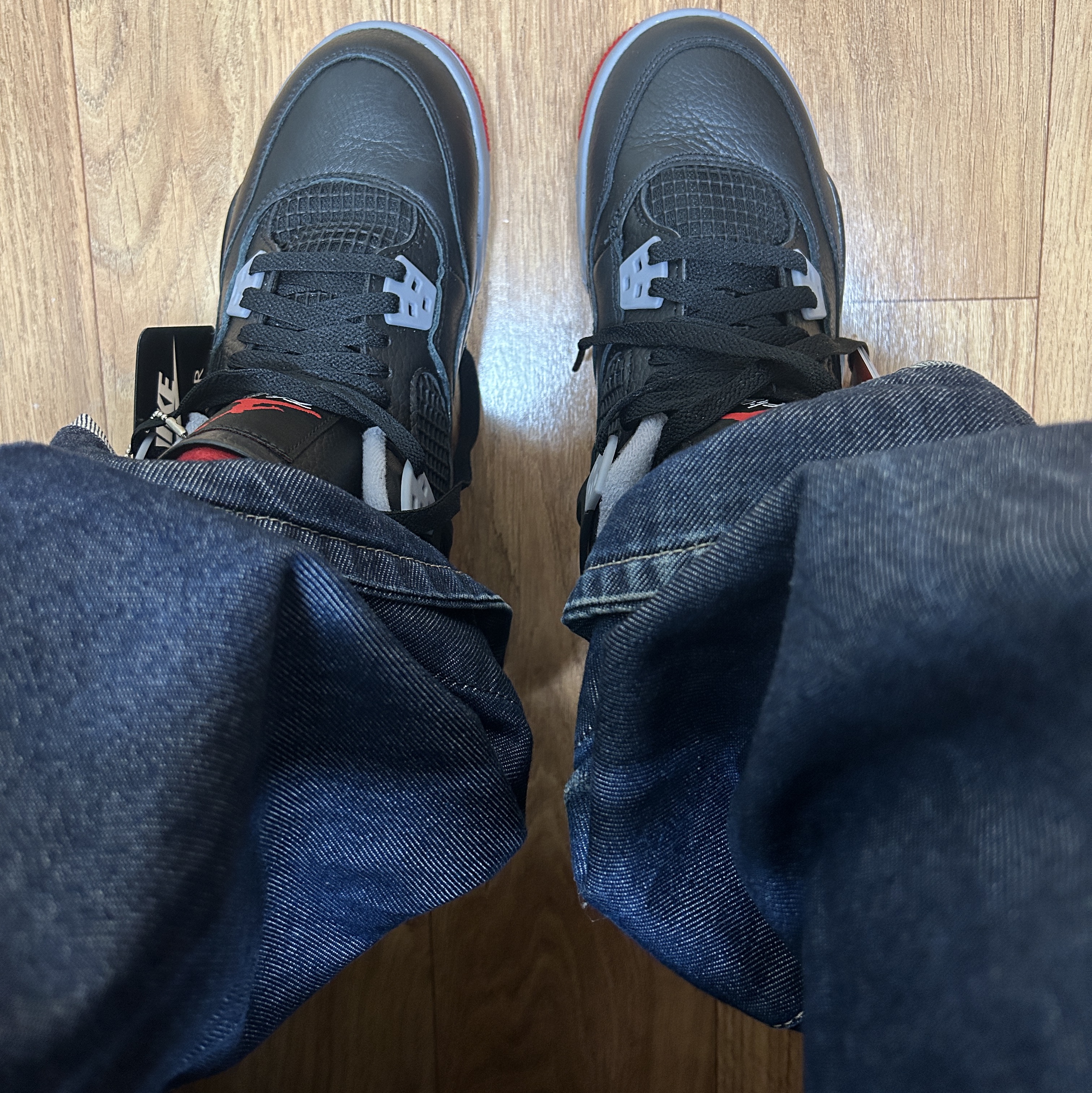 (GS) Jordan 4 Retro Bred Reimagined 착용 스타일