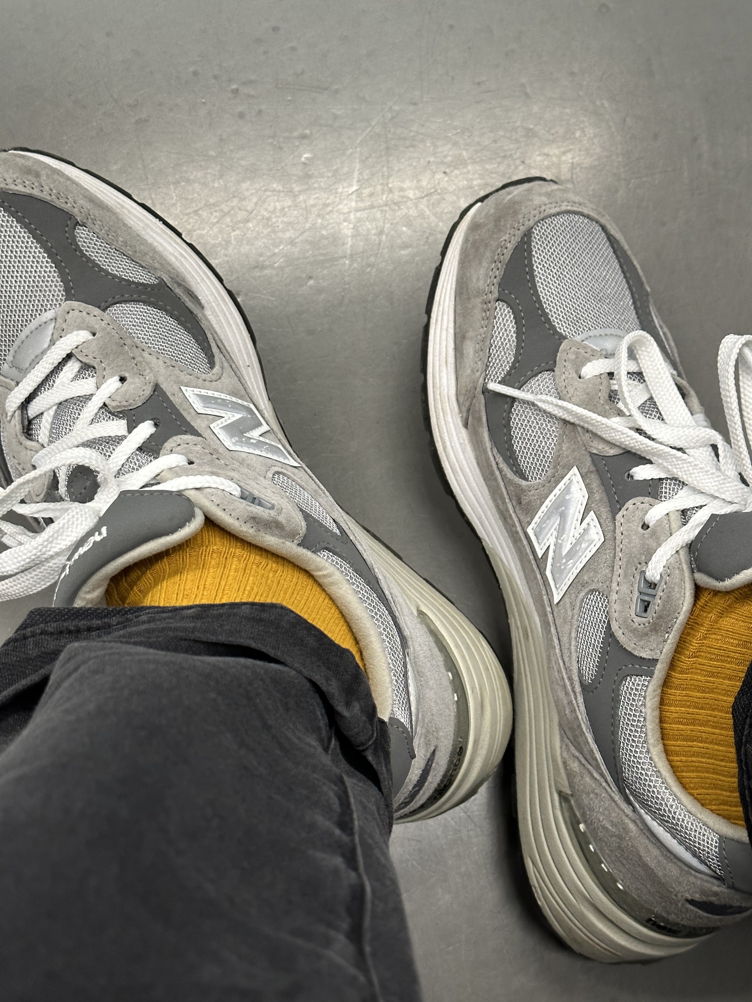 New Balance 992 Made in USA Grey - D Standard 착용 스타일