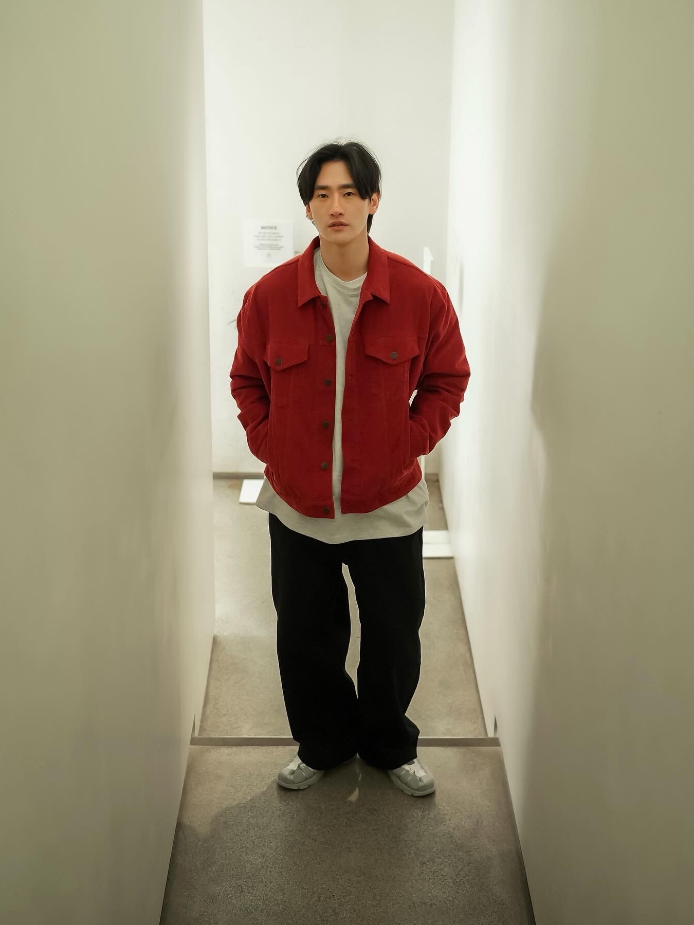 Fila Replica 2002 Grey White 착용 스타일 - 1