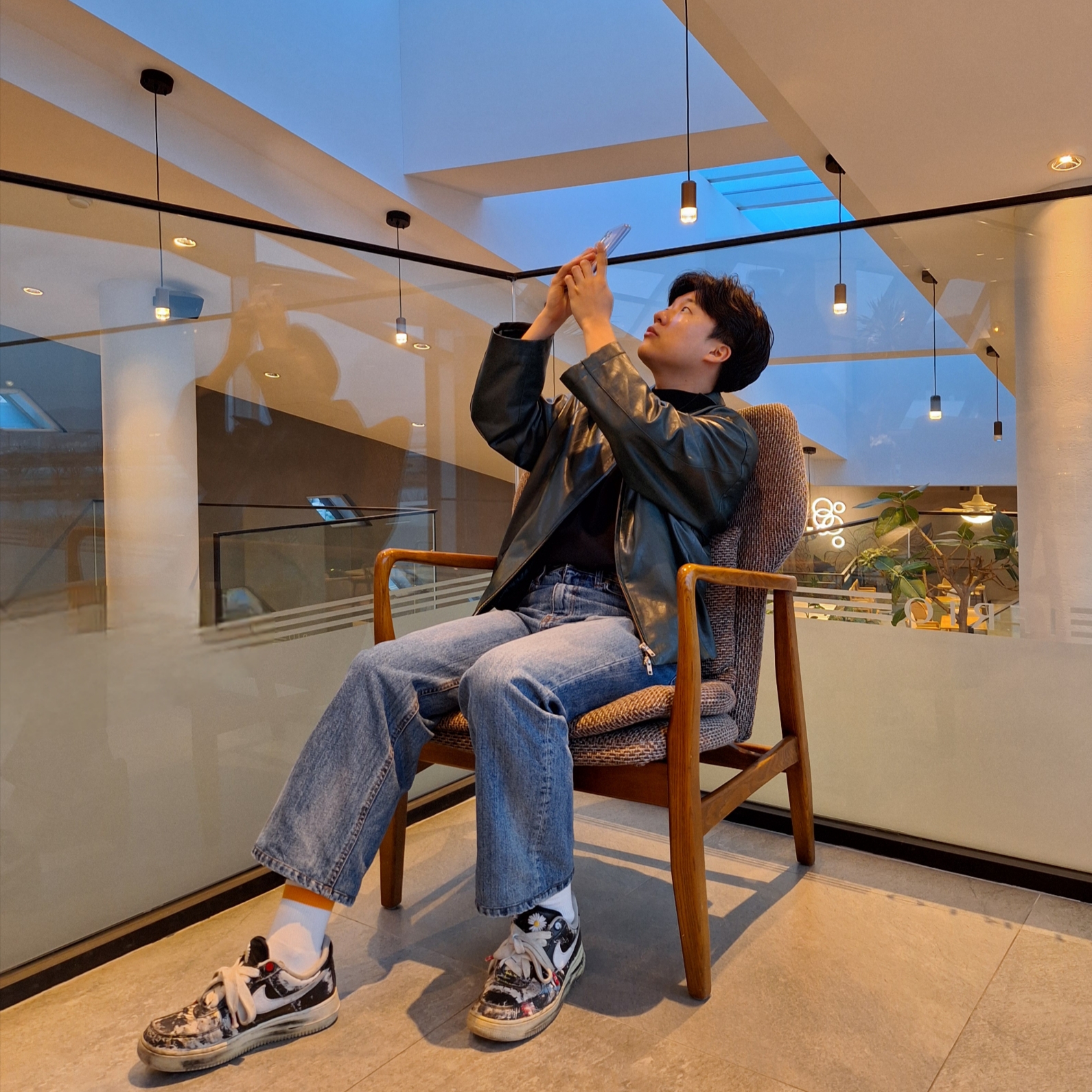 Nike x Peaceminusone Air Force 1 Low Para-Noise 착용 스타일